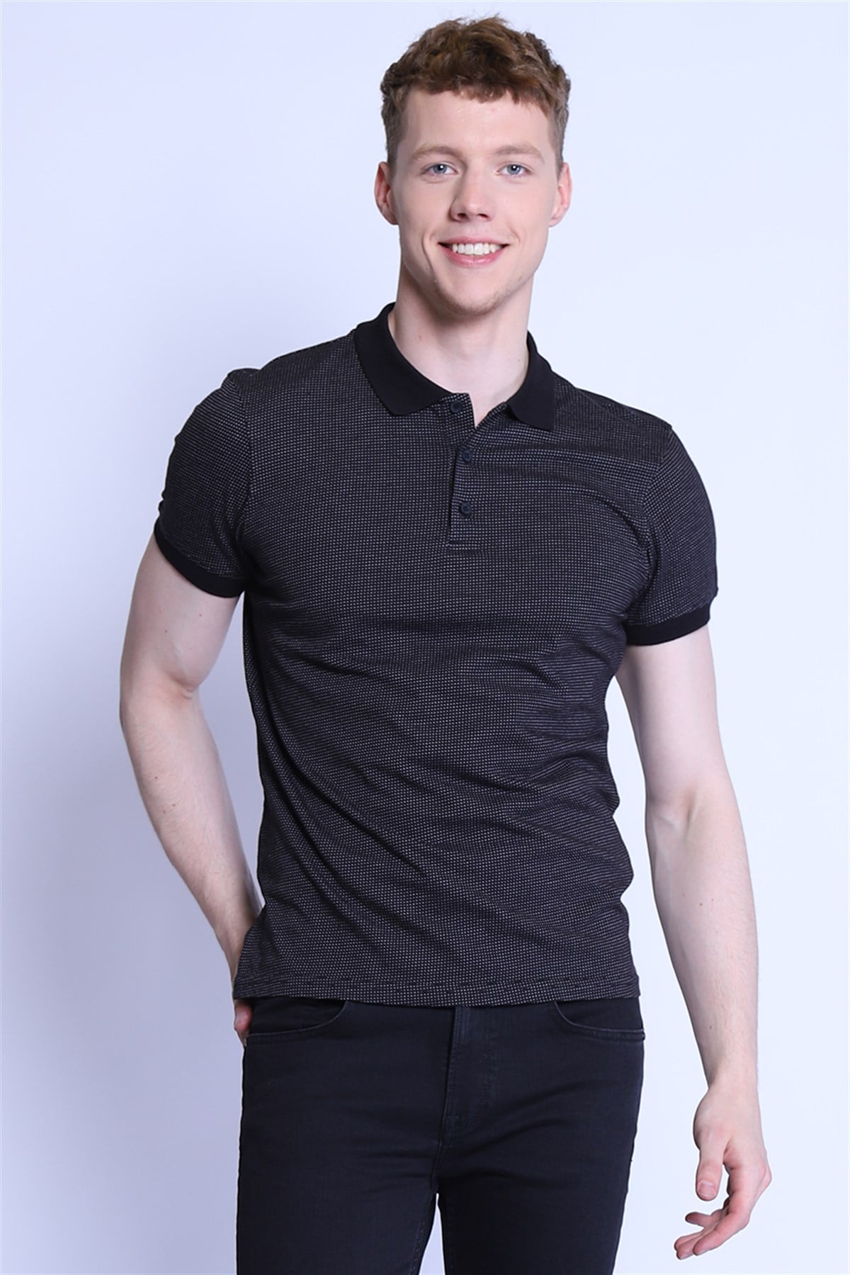 Erkek   Polo Yaka Tshirt Ets 2100 SIYAHErkek   Polo Yaka Tshirt Ets 2100 SIYAH