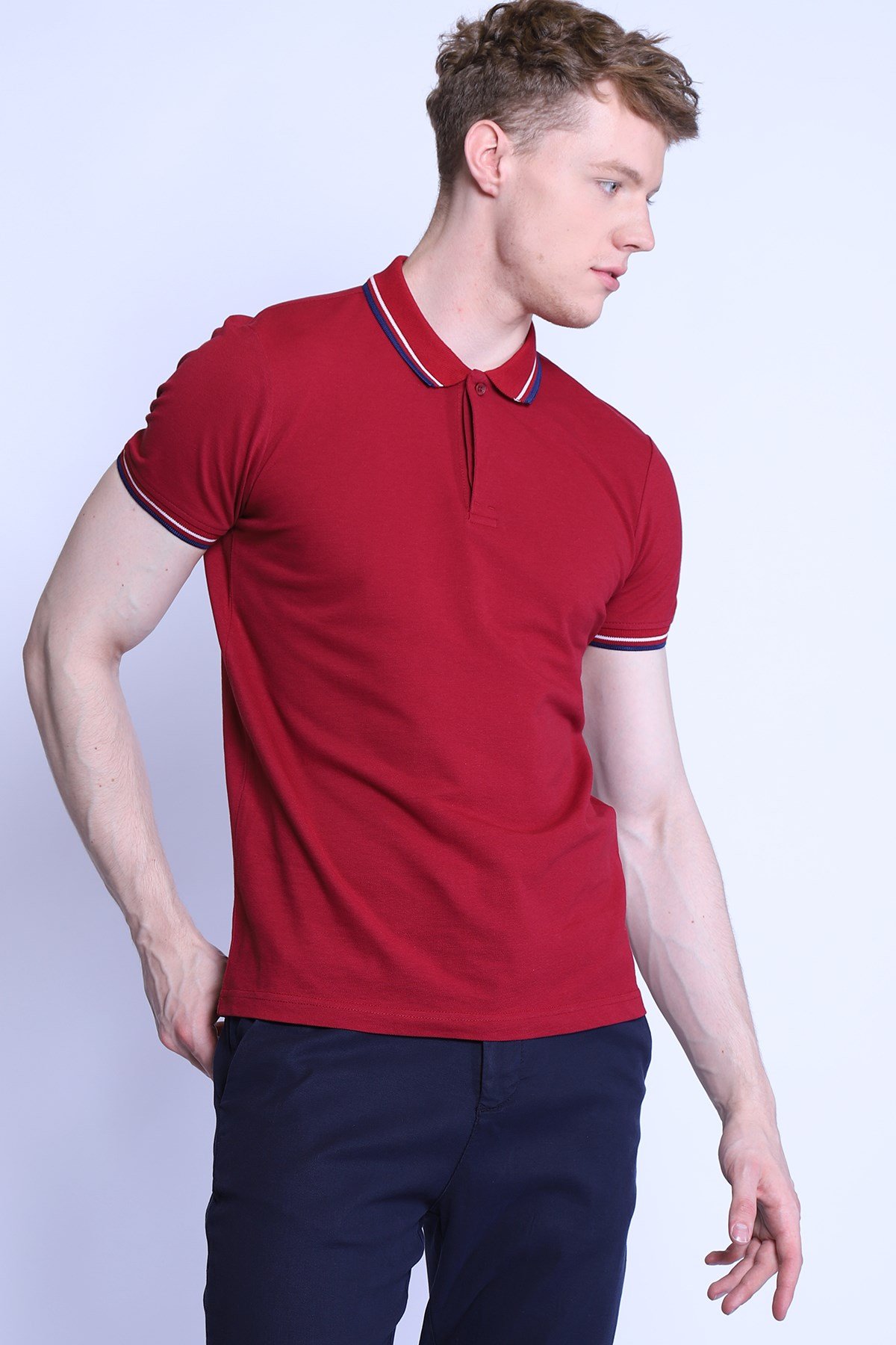 Erkek   Polo Yaka Tshirt Ets 2151 ab BORDOErkek   Polo Yaka Tshirt Ets 2151 ab BORDO