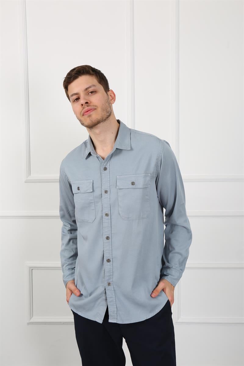 Erkek Regular Fit Gömlek Eg 1833-01 LODOSErkek Regular Fit Gömlek Eg 1833-01 LODOS