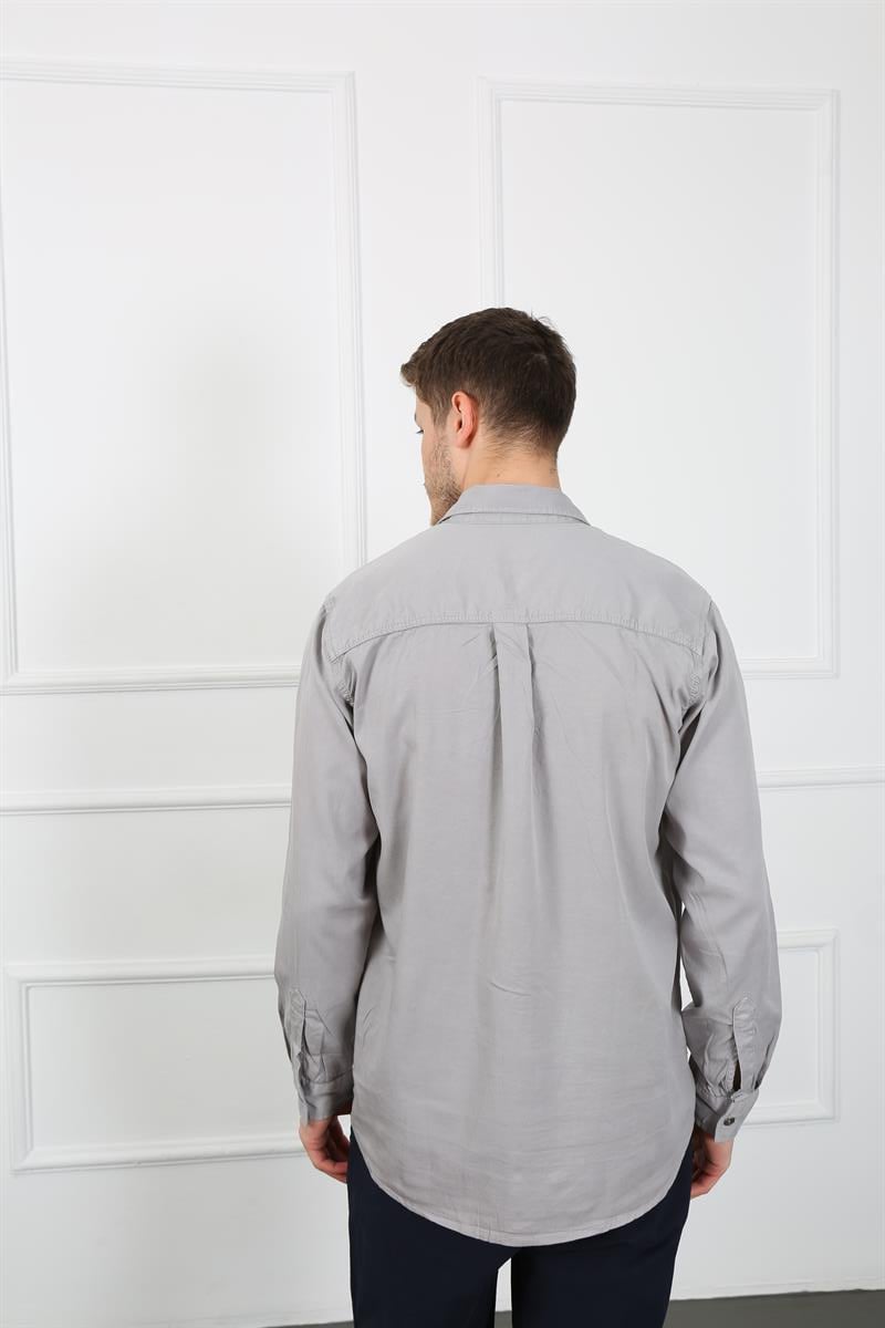 Erkek Regular Fit Gömlek Eg 1833-01 TAŞErkek Regular Fit Gömlek Eg 1833-01 TAŞ