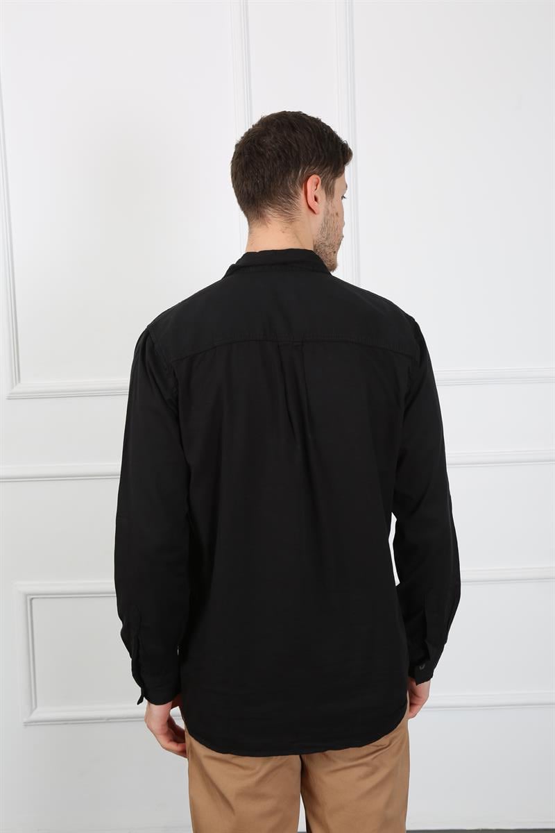 Erkek Regular Fit Gömlek Eg 1833-01 SIYAHErkek Regular Fit Gömlek Eg 1833-01 SIYAH