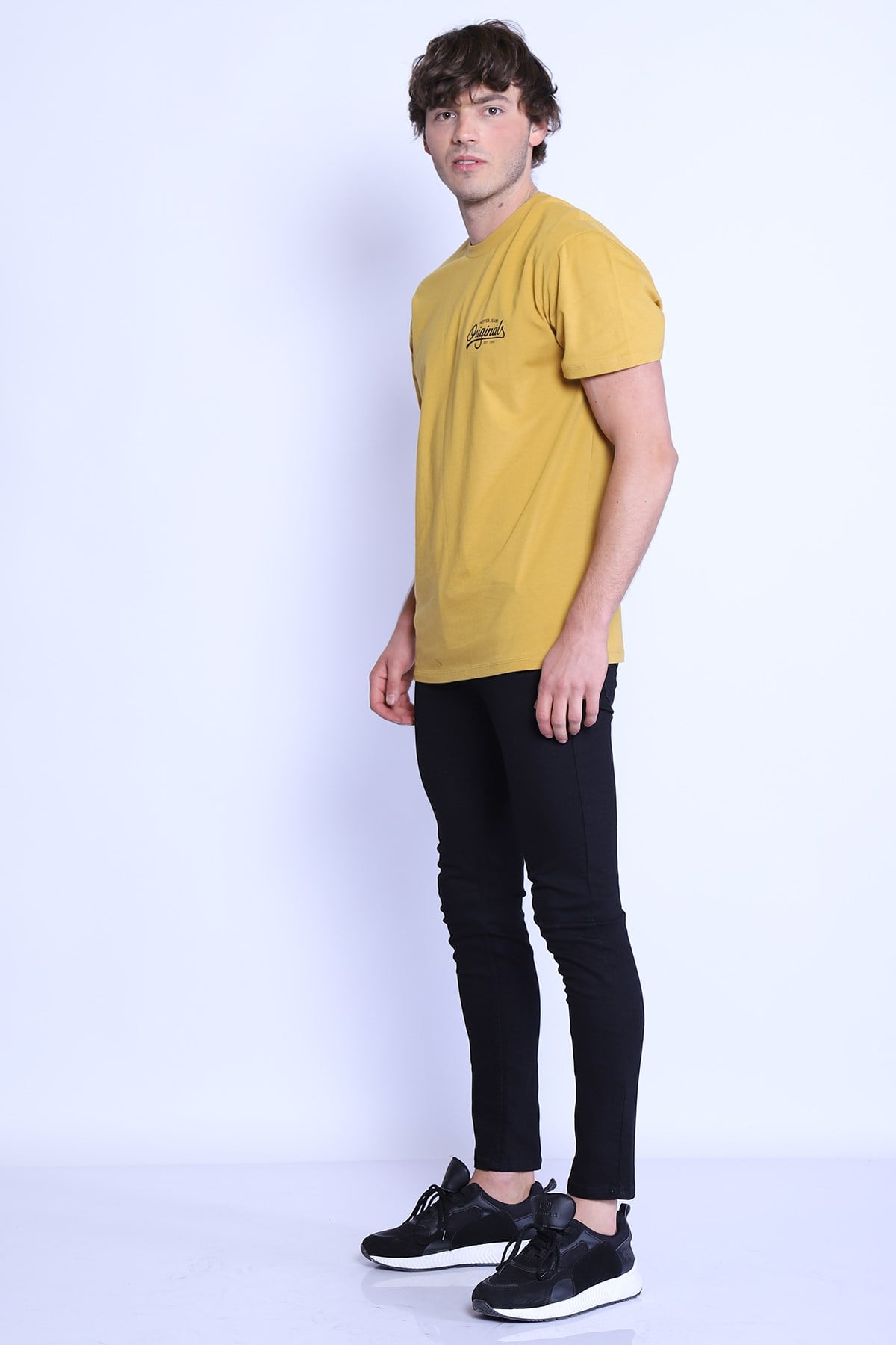Erkek Relaxed  Bisiklet Yaka Tshirt Ets 2154 OKSİT-SİYAHErkek Relaxed  Bisiklet Yaka Tshirt Ets 2154 OKSİT-SİYAH