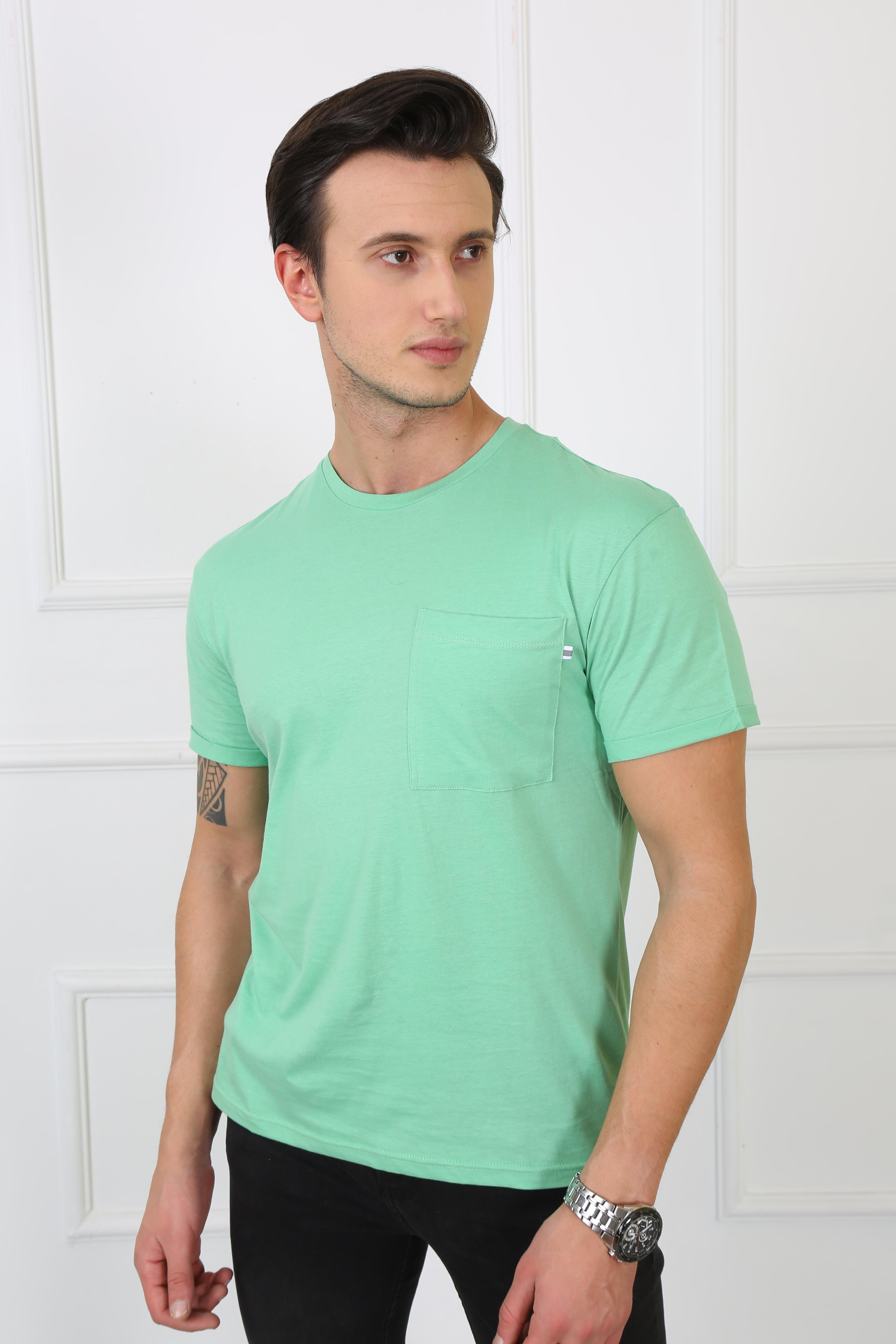 Erkek Relaxed  Bisiklet Yaka Tshirt Ets 2037 A.YEŞİLErkek Relaxed  Bisiklet Yaka Tshirt Ets 2037 A.YEŞİL