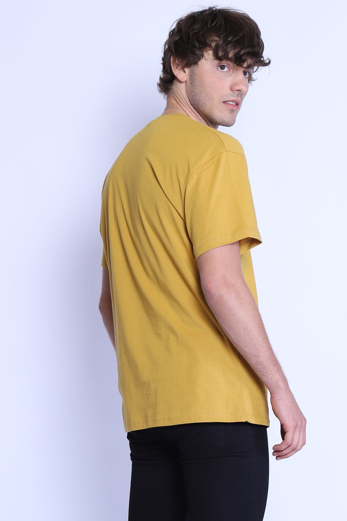 Erkek Relaxed  Bisiklet Yaka Tshirt Ets 2154 OKSİT-SİYAHErkek Relaxed  Bisiklet Yaka Tshirt Ets 2154 OKSİT-SİYAH