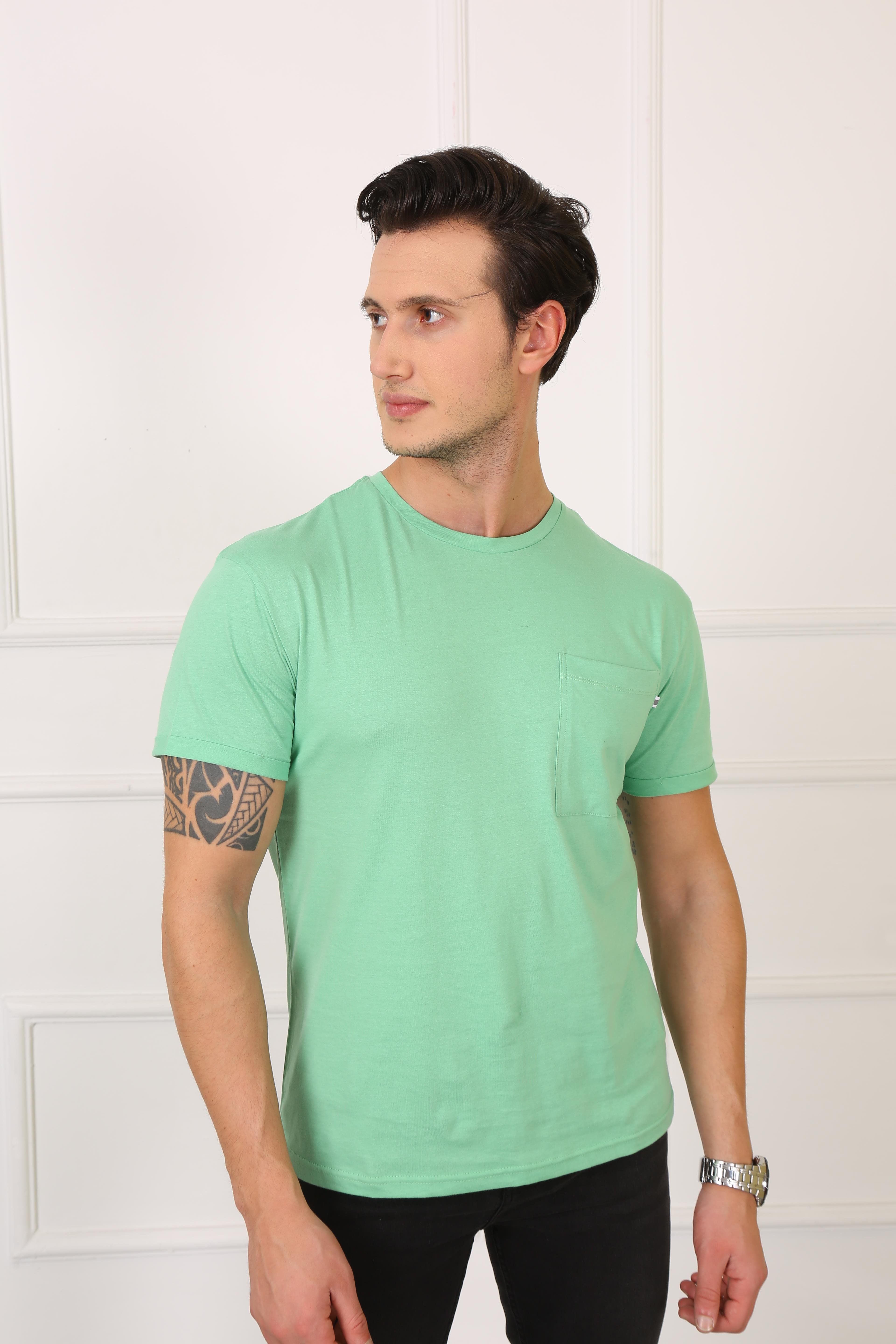 Erkek Relaxed  Bisiklet Yaka Tshirt Ets 2037 A.YEŞİLErkek Relaxed  Bisiklet Yaka Tshirt Ets 2037 A.YEŞİL