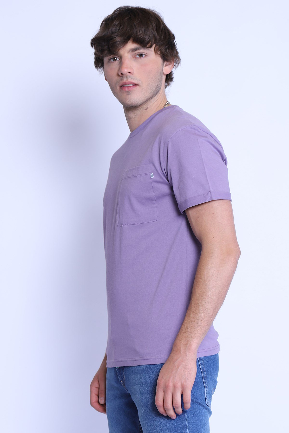 Erkek Relaxed  Bisiklet Yaka Tshirt Ets 2037 K.LİLAErkek Relaxed  Bisiklet Yaka Tshirt Ets 2037 K.LİLA