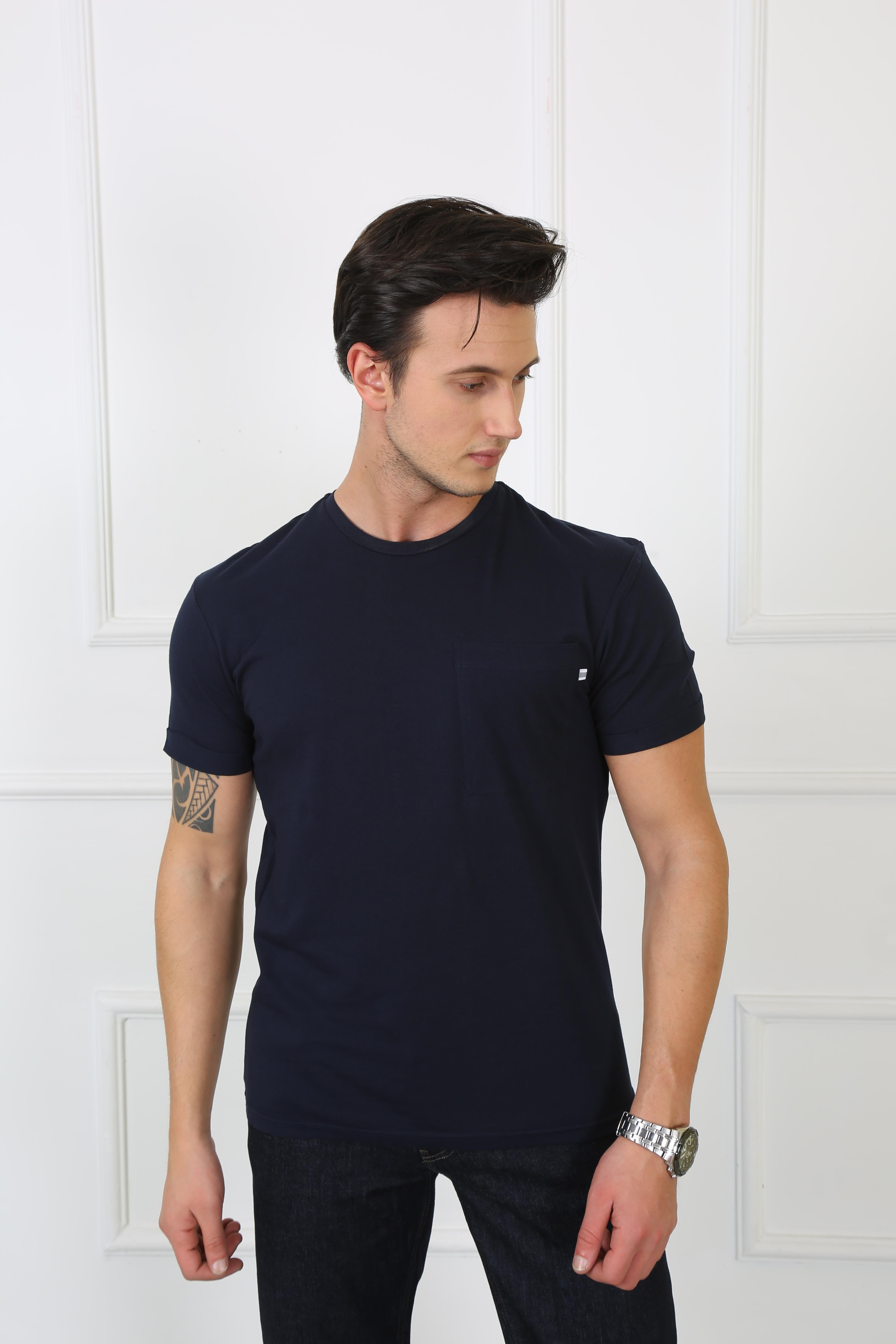 Erkek Relaxed  Bisiklet Yaka Tshirt Ets 2037 LACIVERTErkek Relaxed  Bisiklet Yaka Tshirt Ets 2037 LACIVERT