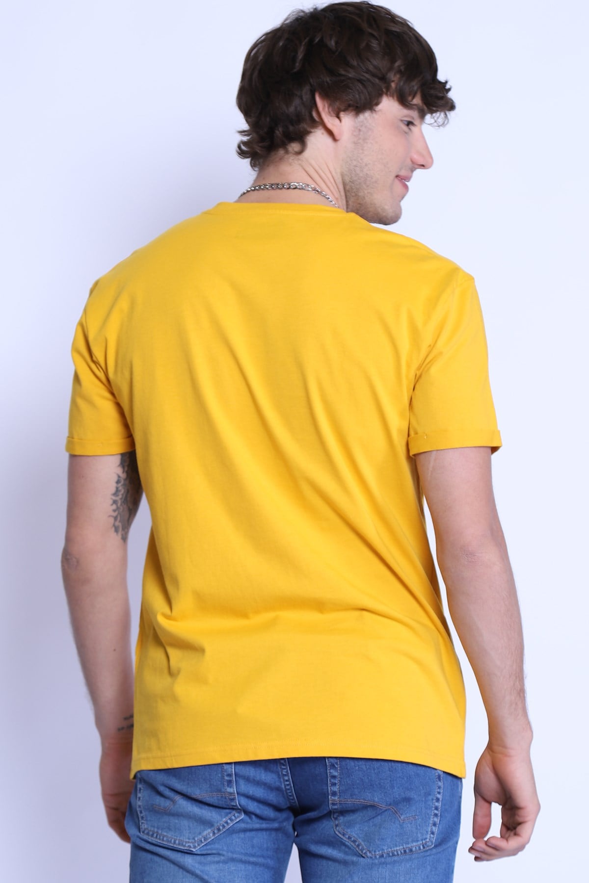 Erkek Relaxed  Bisiklet Yaka Tshirt Ets 2037 K.SARIErkek Relaxed  Bisiklet Yaka Tshirt Ets 2037 K.SARI