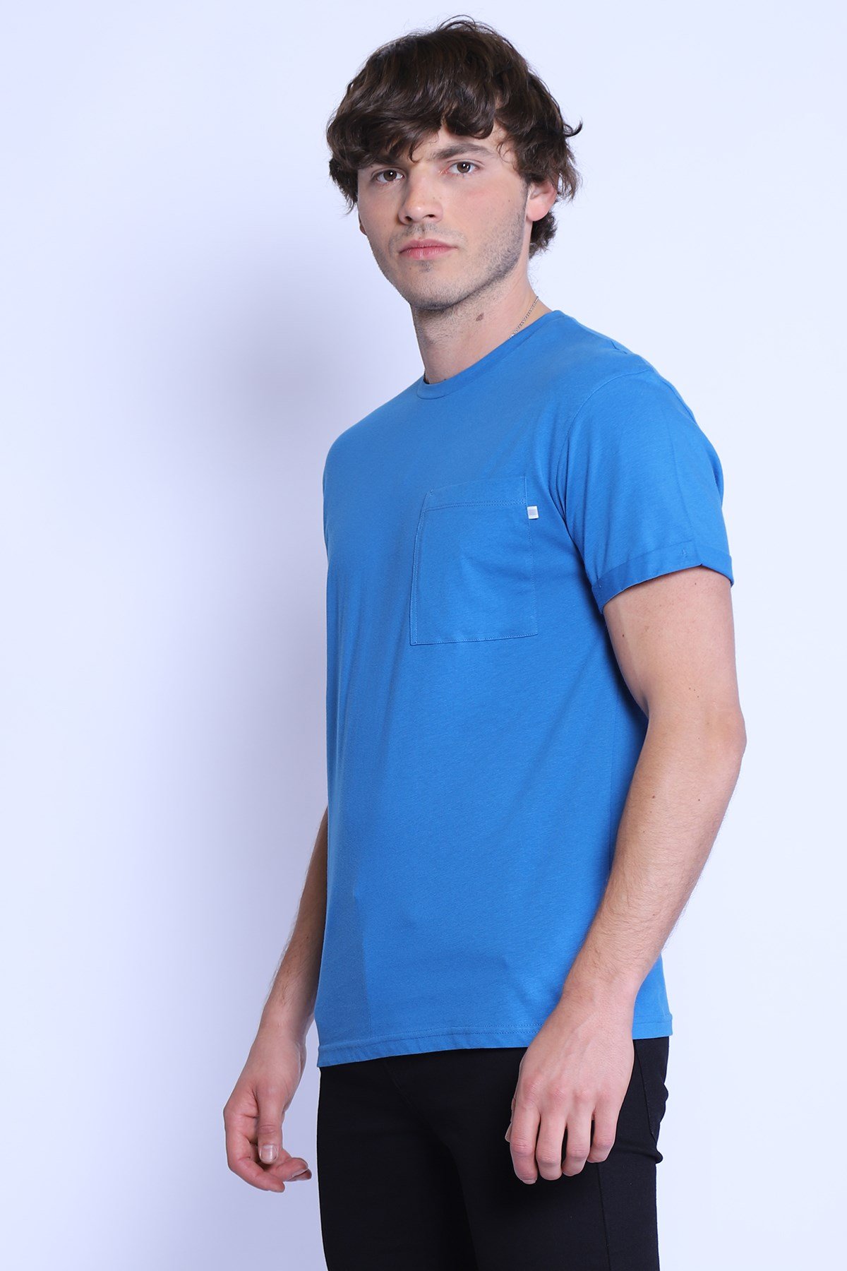 Erkek Relaxed  Bisiklet Yaka Tshirt Ets 2037 K.MAVIErkek Relaxed  Bisiklet Yaka Tshirt Ets 2037 K.MAVI
