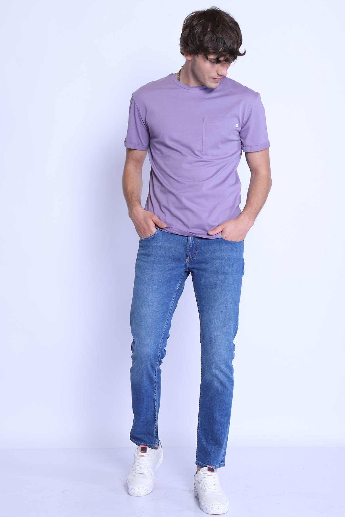 Erkek Relaxed  Bisiklet Yaka Tshirt Ets 2037 K.LİLAErkek Relaxed  Bisiklet Yaka Tshirt Ets 2037 K.LİLA