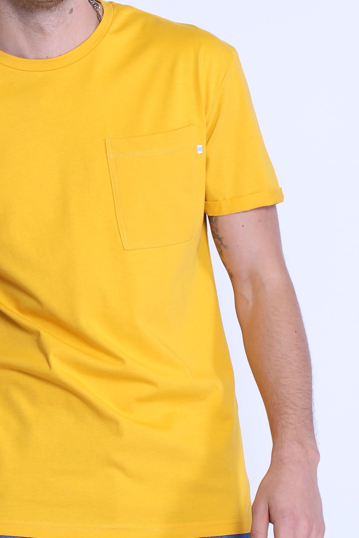 Erkek Relaxed  Bisiklet Yaka Tshirt Ets 2037 K.SARIErkek Relaxed  Bisiklet Yaka Tshirt Ets 2037 K.SARI