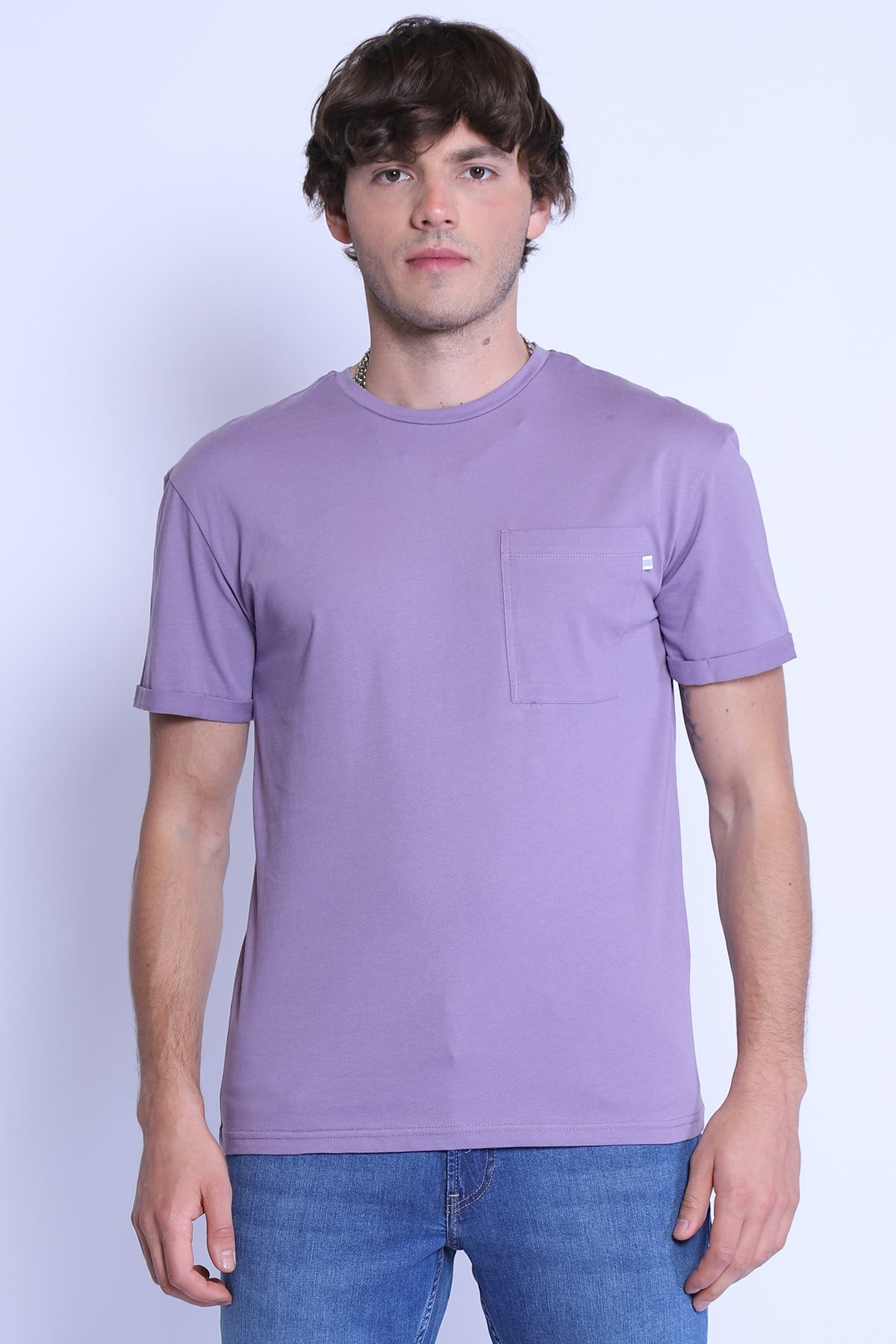 Erkek Relaxed  Bisiklet Yaka Tshirt Ets 2037 K.LİLAErkek Relaxed  Bisiklet Yaka Tshirt Ets 2037 K.LİLA