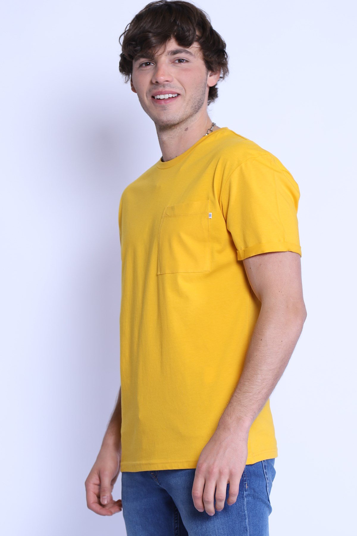 Erkek Relaxed  Bisiklet Yaka Tshirt Ets 2037 K.SARIErkek Relaxed  Bisiklet Yaka Tshirt Ets 2037 K.SARI
