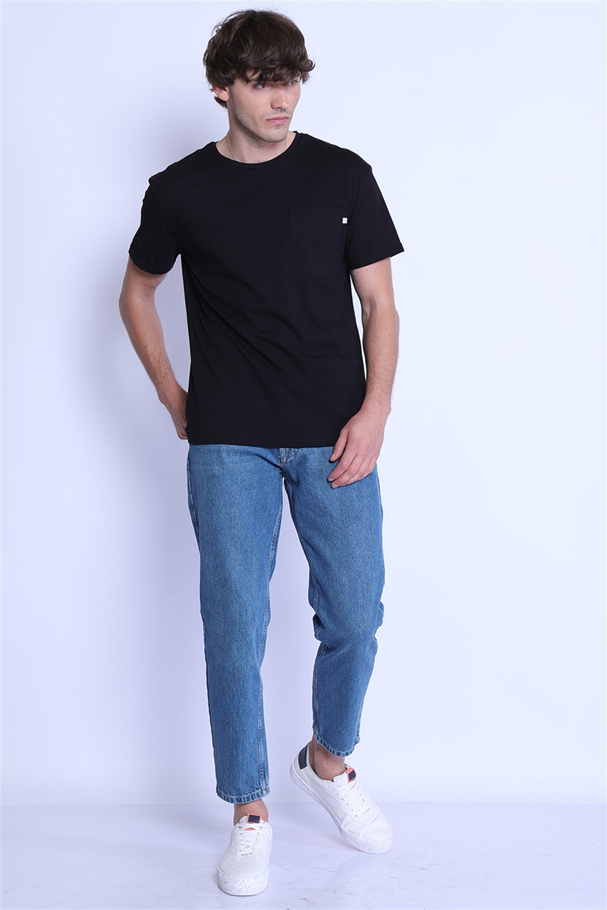 Erkek Relaxed  Bisiklet Yaka Tshirt Ets 2037 SIYAHErkek Relaxed  Bisiklet Yaka Tshirt Ets 2037 SIYAH