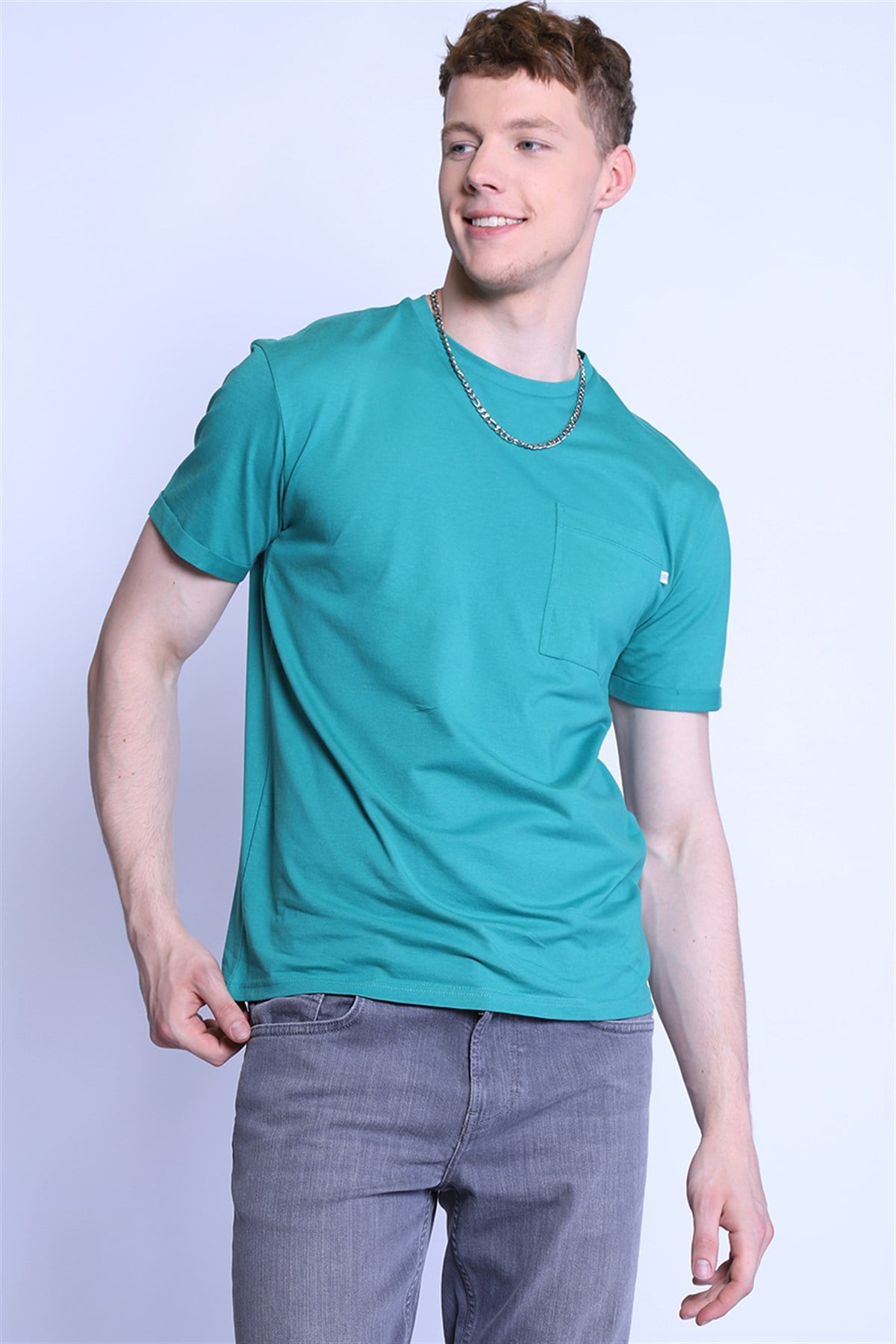 Erkek Relaxed  Bisiklet Yaka Tshirt Ets 2037 A.ZÜMRÜTErkek Relaxed  Bisiklet Yaka Tshirt Ets 2037 A.ZÜMRÜT