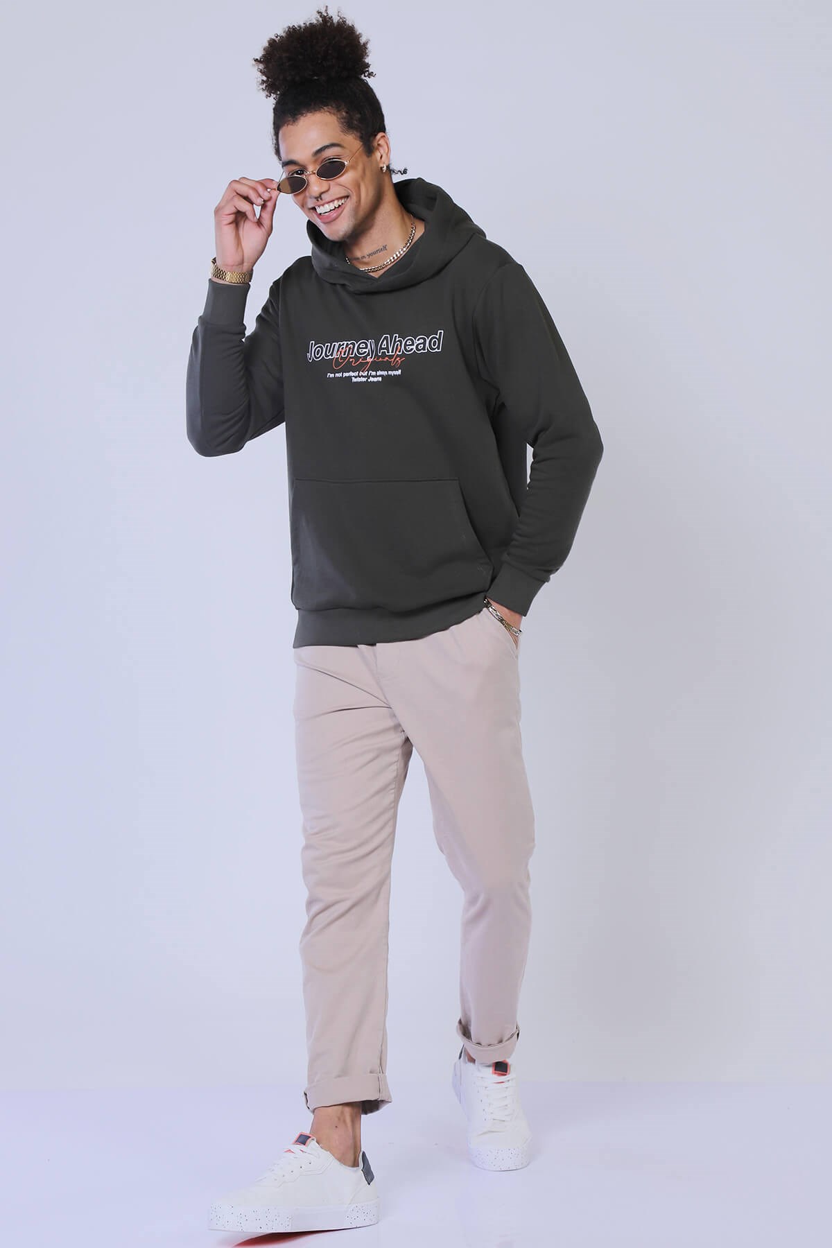 Erkek Relaxed Sweatshirt Esw 1791 HAKİErkek Relaxed Sweatshirt Esw 1791 HAKİ