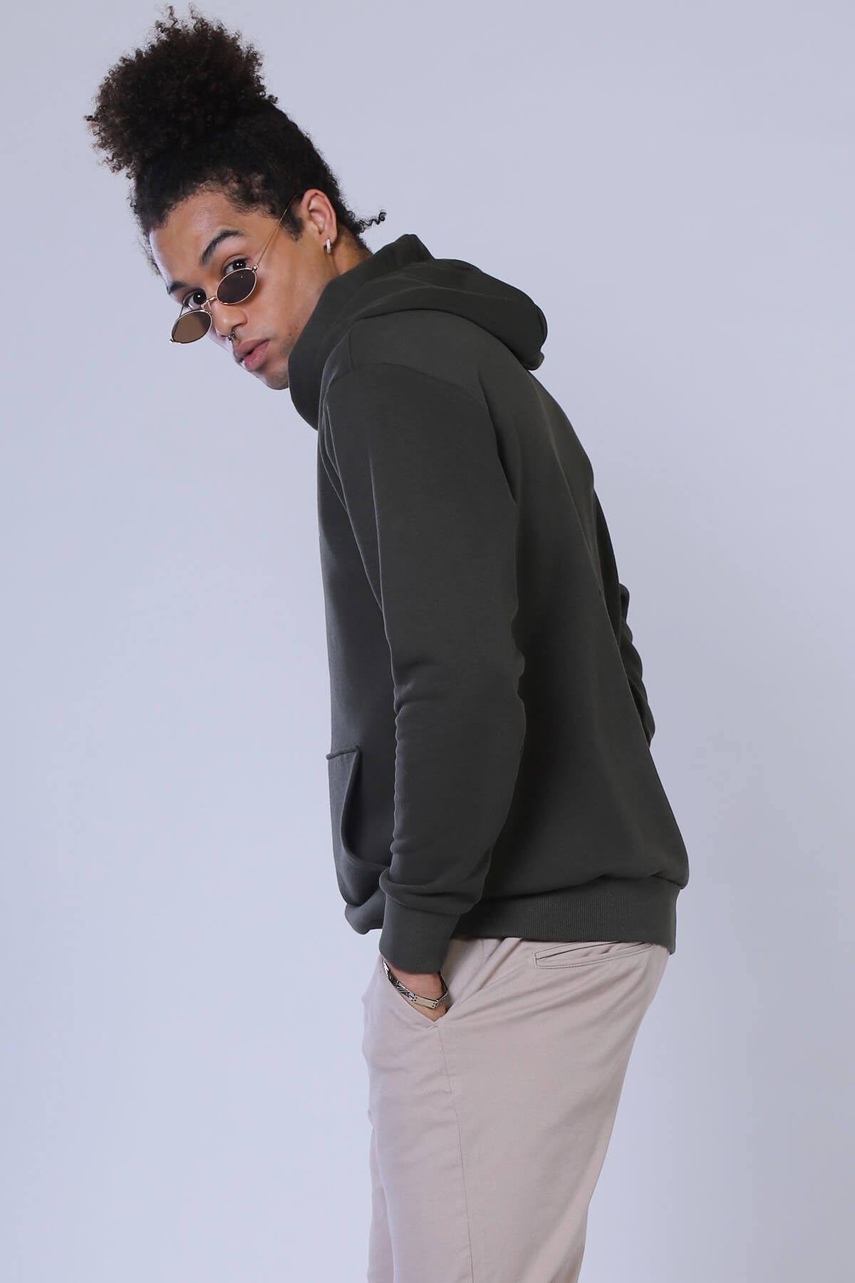 Erkek Relaxed Sweatshirt Esw 1791 HAKİErkek Relaxed Sweatshirt Esw 1791 HAKİ