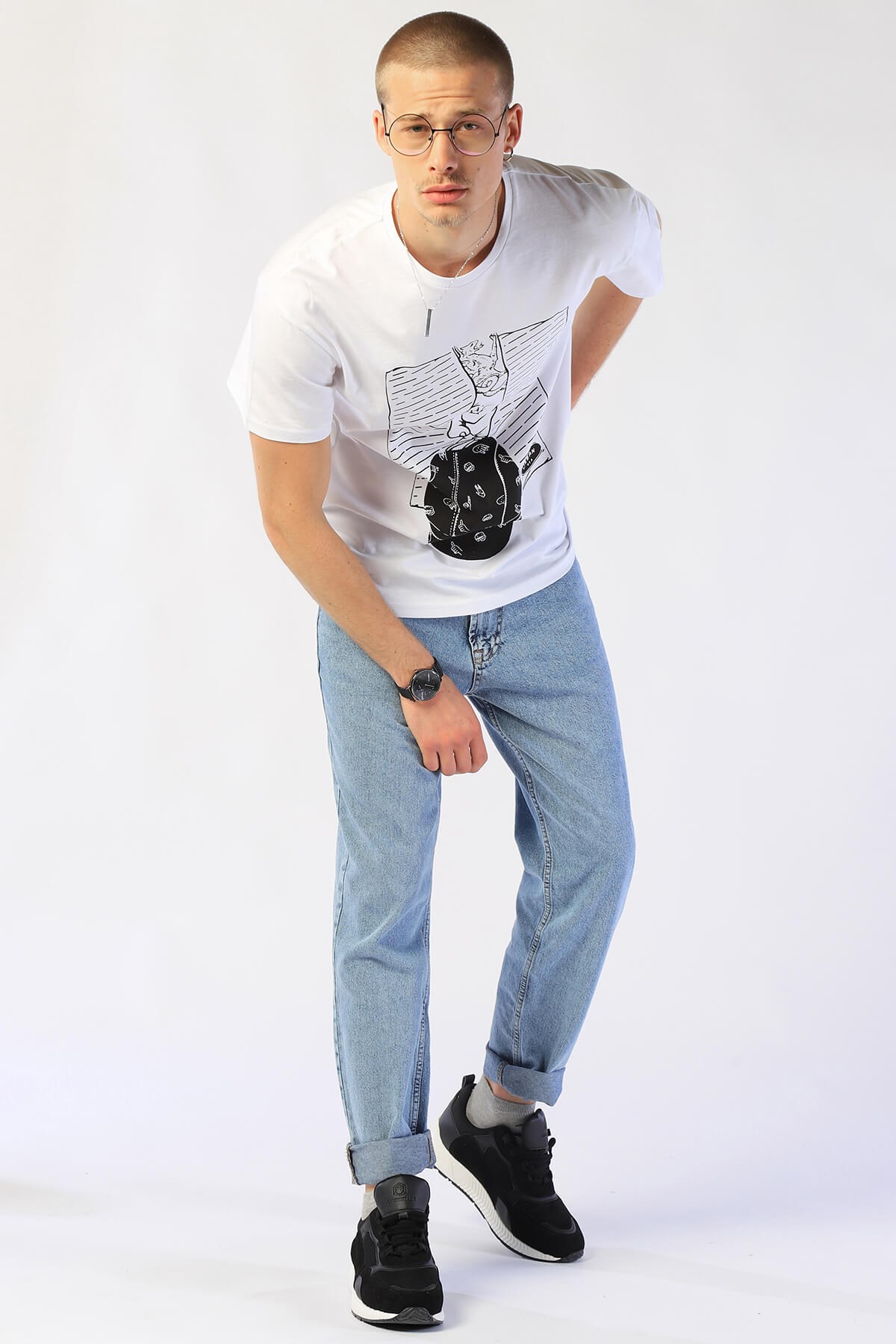 Erkek Relaxed Tshirt Ets 2025 BEYAZErkek Relaxed Tshirt Ets 2025 BEYAZ