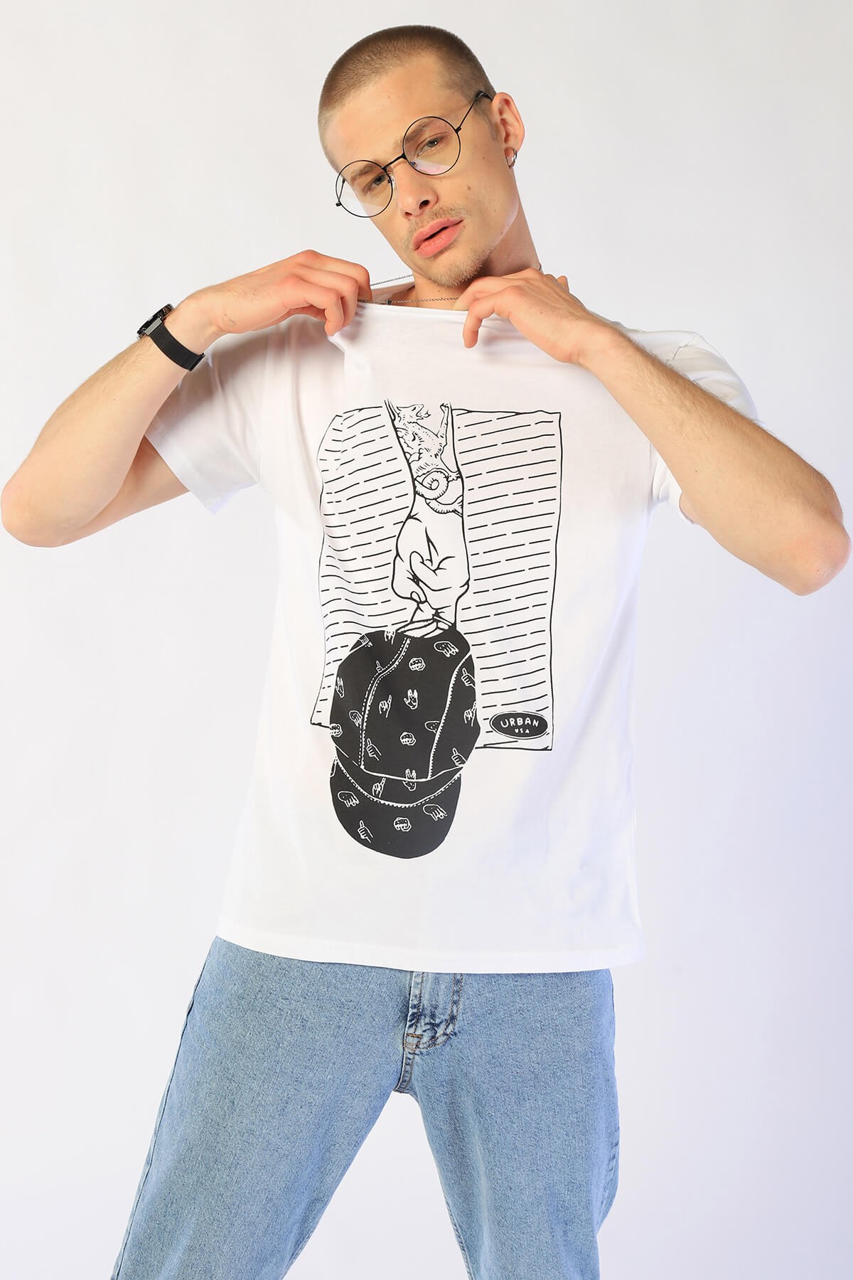 Erkek Relaxed Tshirt Ets 2025 BEYAZErkek Relaxed Tshirt Ets 2025 BEYAZ