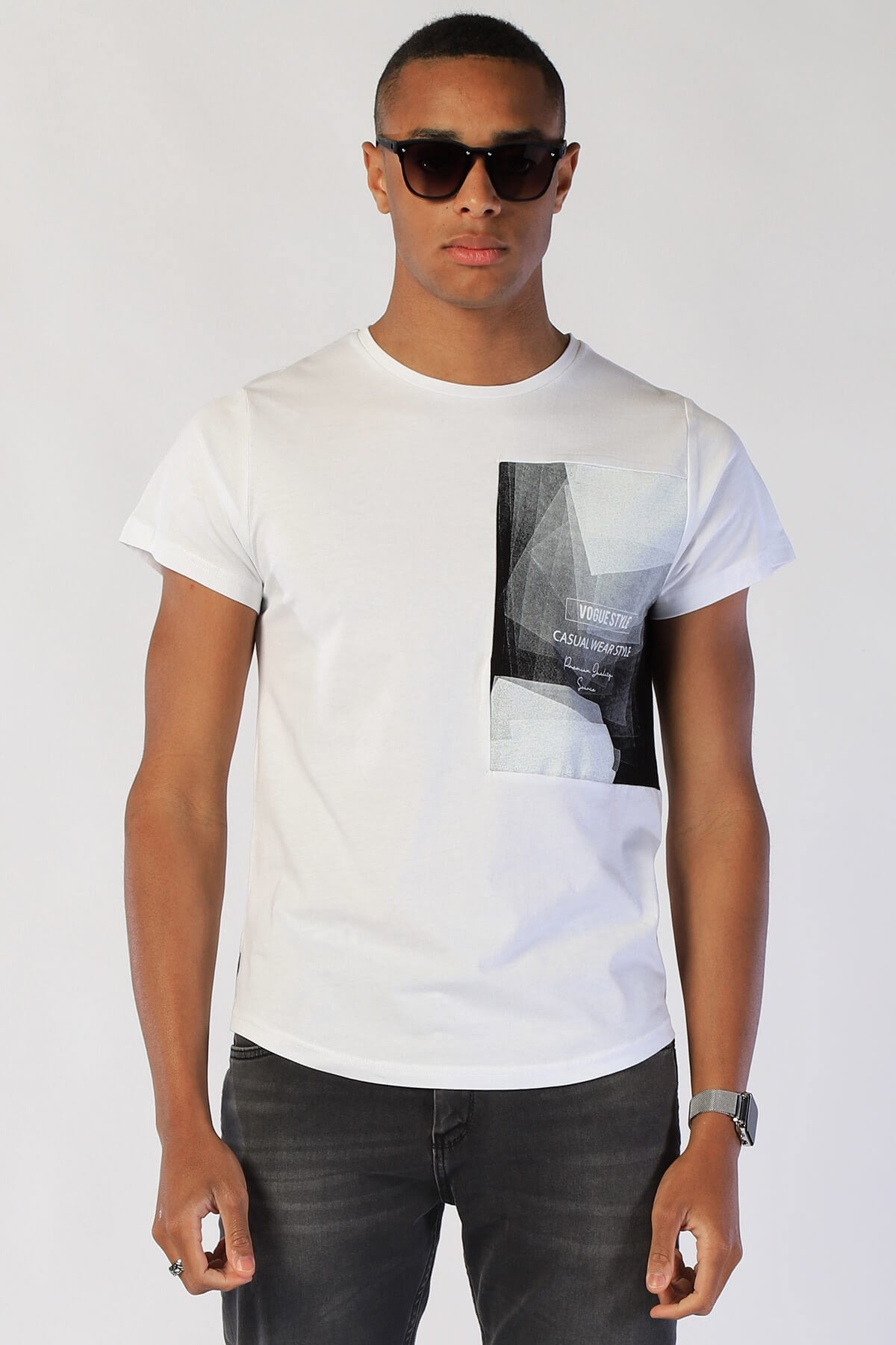 Erkek Relaxed   Tshirt Ets 2036 BEYAZErkek Relaxed   Tshirt Ets 2036 BEYAZ