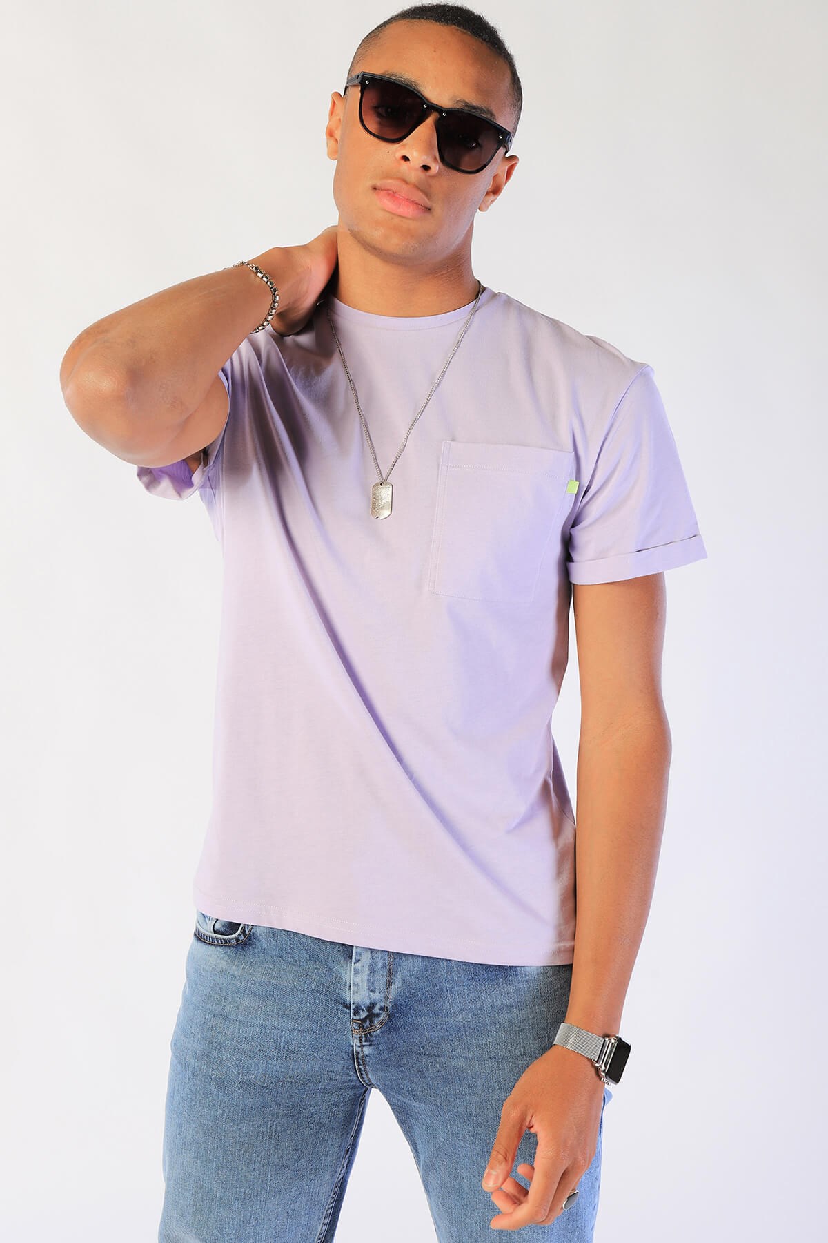 Erkek Relaxed   Tshirt Ets 2037 LİLAErkek Relaxed   Tshirt Ets 2037 LİLA