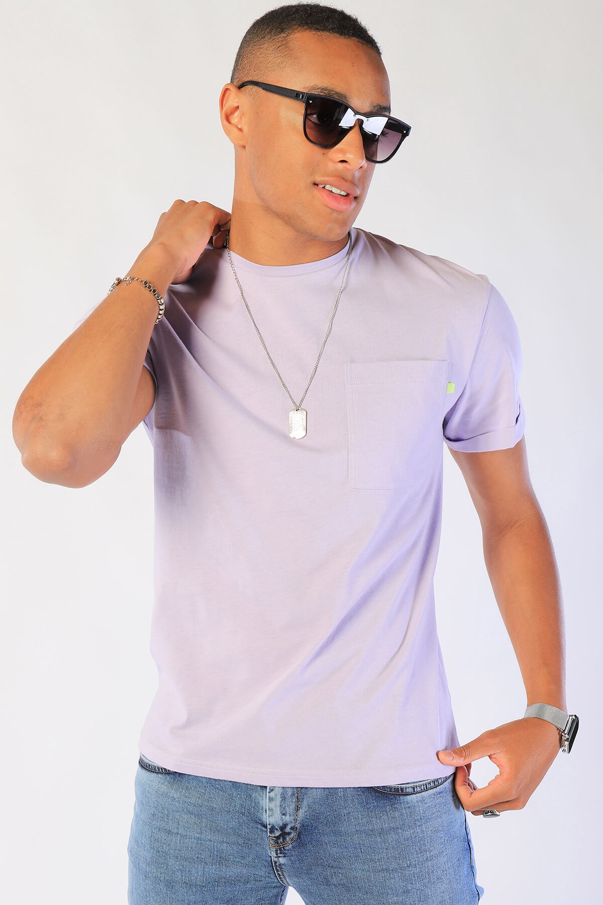 Erkek Relaxed   Tshirt Ets 2037 LİLAErkek Relaxed   Tshirt Ets 2037 LİLA