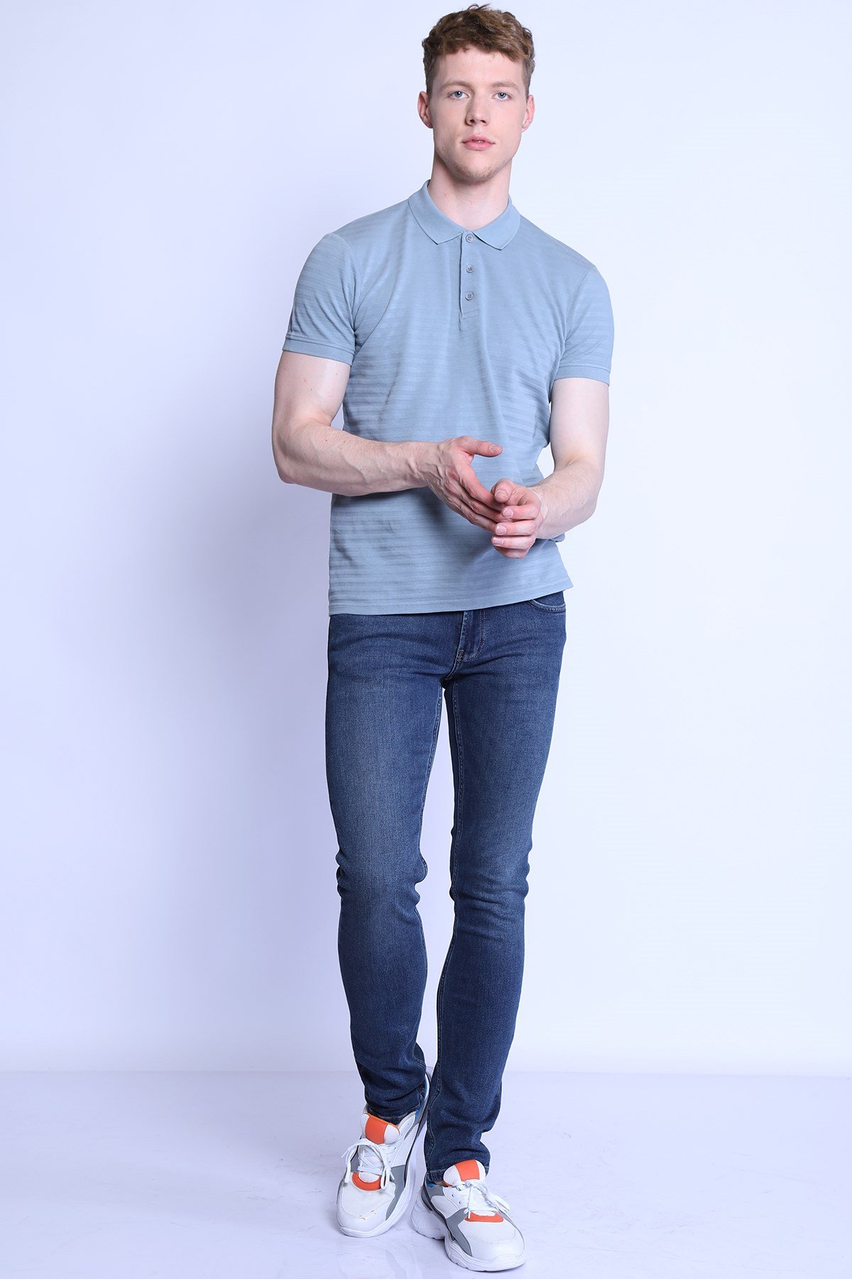 Erkek Skinny Fit  Düşük Bel Pantolon Panama 627-02 Ocean BlueErkek Skinny Fit  Düşük Bel Pantolon Panama 627-02 Ocean Blue