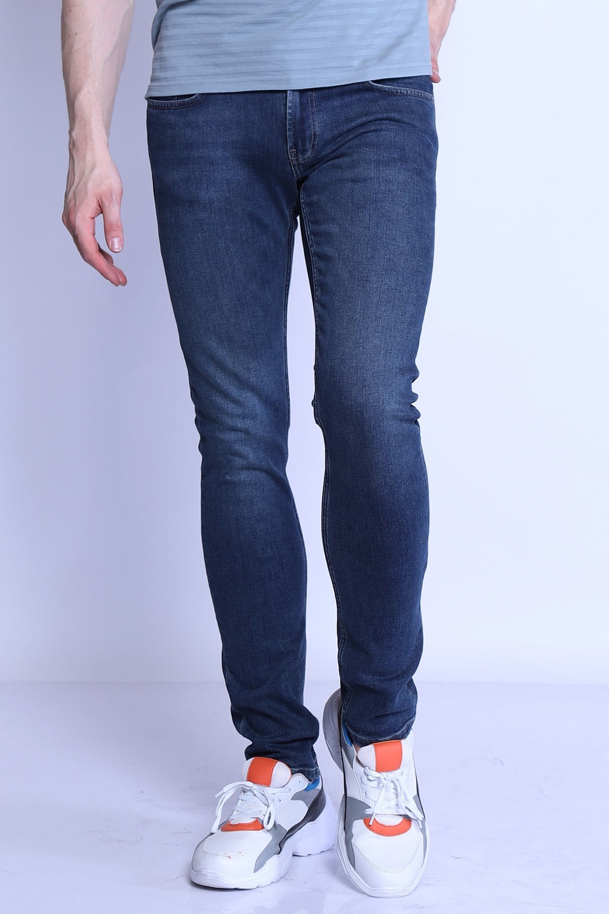 Erkek Skinny Fit  Düşük Bel Pantolon Panama 627-02 Ocean BlueErkek Skinny Fit  Düşük Bel Pantolon Panama 627-02 Ocean Blue