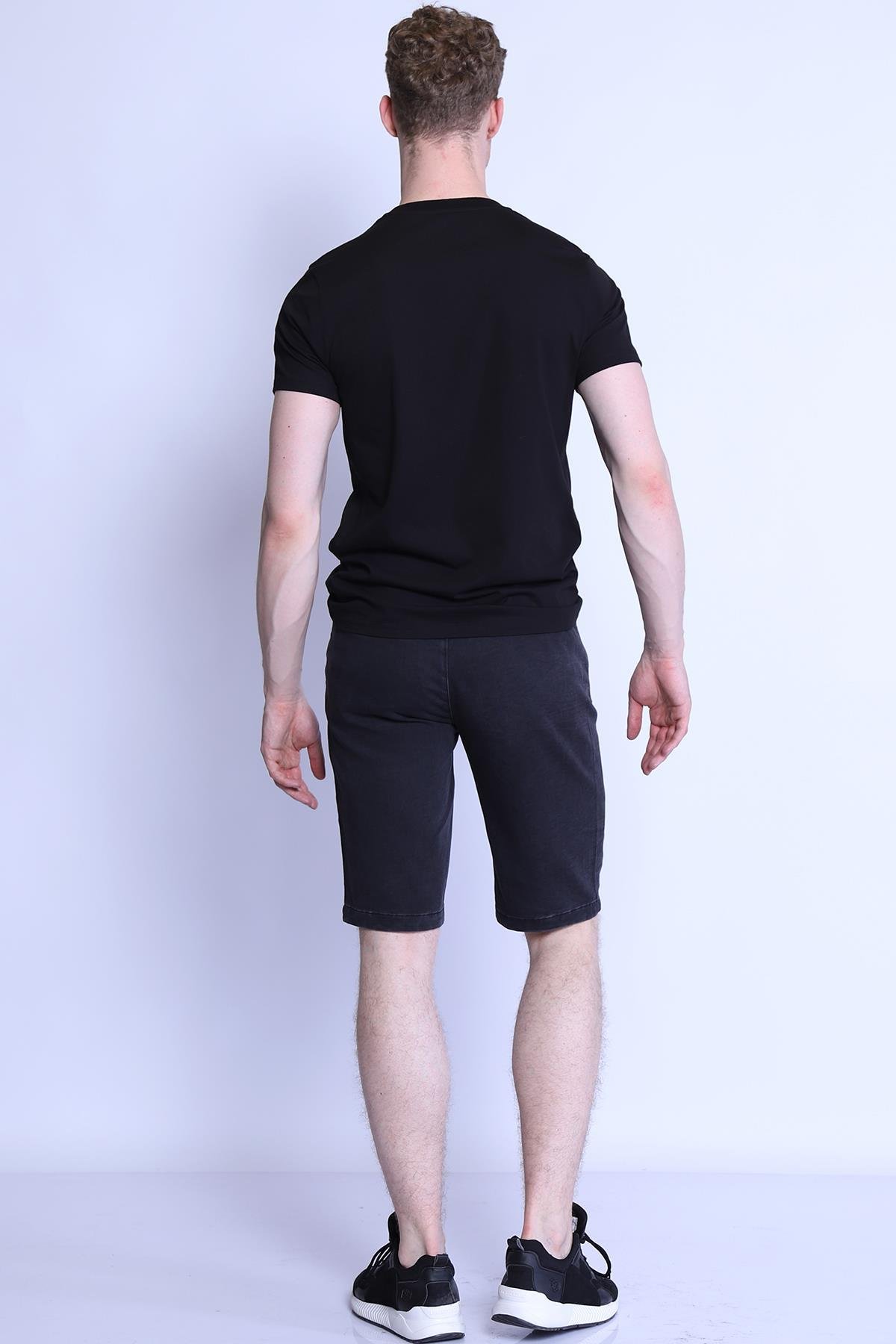 Erkek Slim Fit  Bisiklet Yaka Tshirt Ets 2096 ab SIYAHErkek Slim Fit  Bisiklet Yaka Tshirt Ets 2096 ab SIYAH