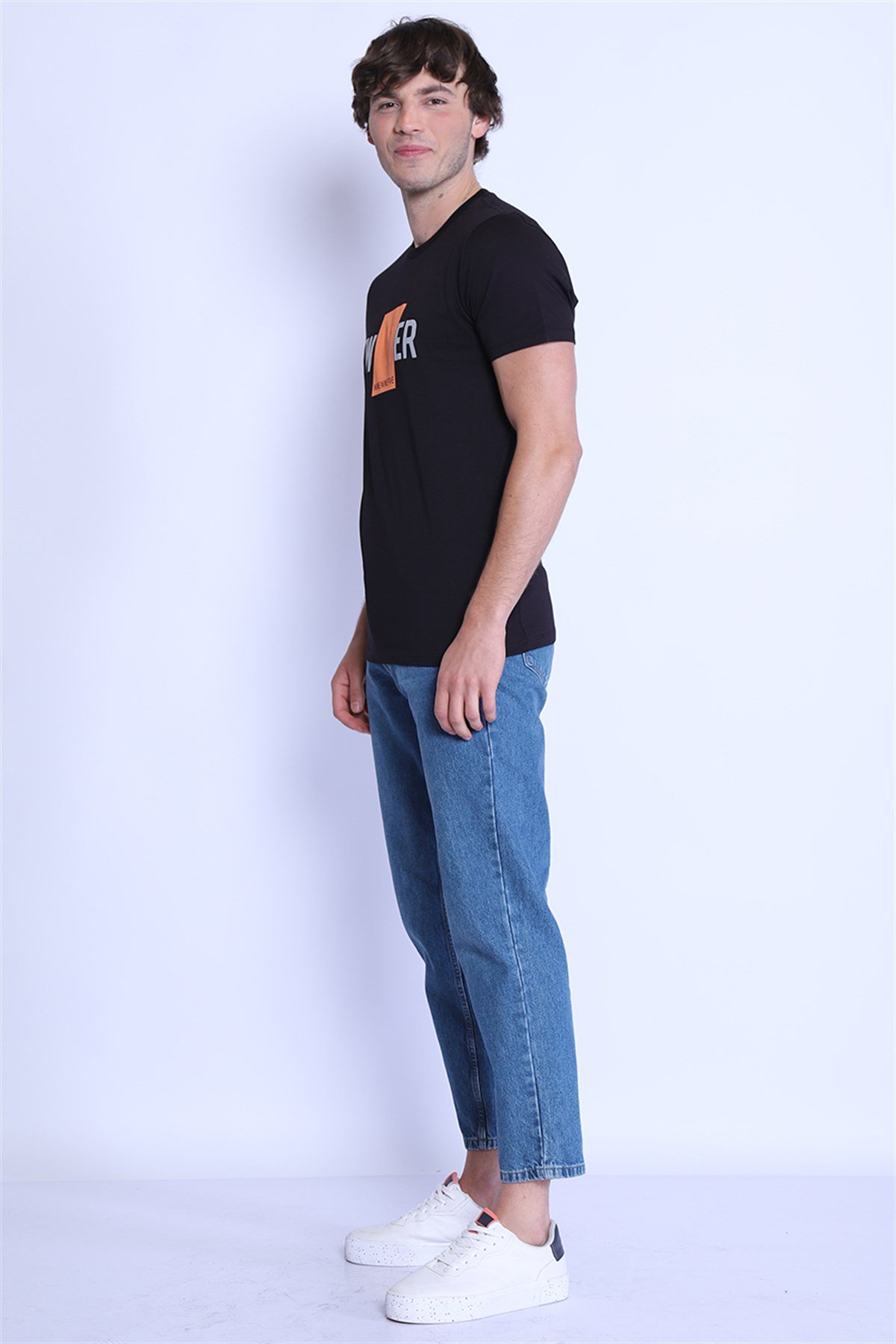 Erkek Slim Fit  Bisiklet Yaka Tshirt Ets 2091 SIYAHErkek Slim Fit  Bisiklet Yaka Tshirt Ets 2091 SIYAH