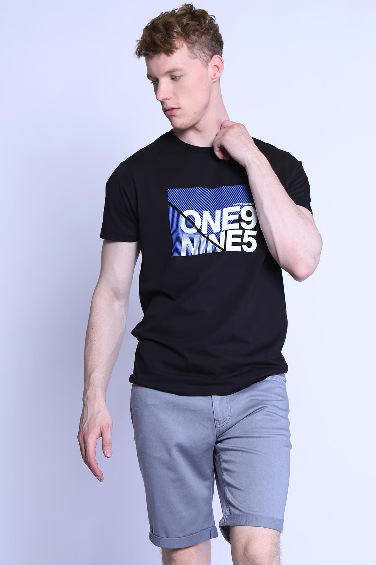 Erkek Slim Fit  Bisiklet Yaka Tshirt Ets 2093 ab SIYAHErkek Slim Fit  Bisiklet Yaka Tshirt Ets 2093 ab SIYAH