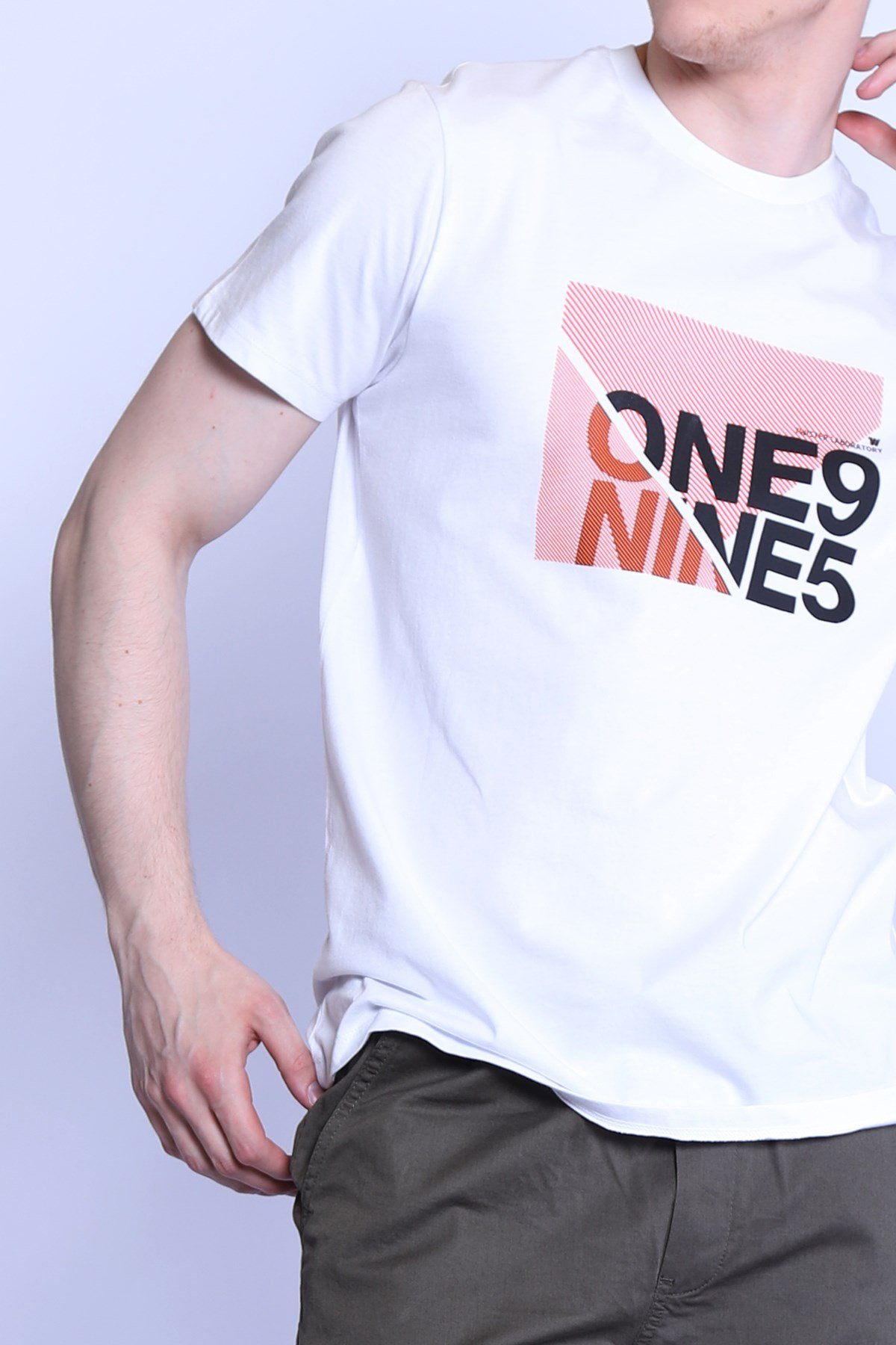 Erkek Slim Fit  Bisiklet Yaka Tshirt Ets 2093 BEYAZErkek Slim Fit  Bisiklet Yaka Tshirt Ets 2093 BEYAZ