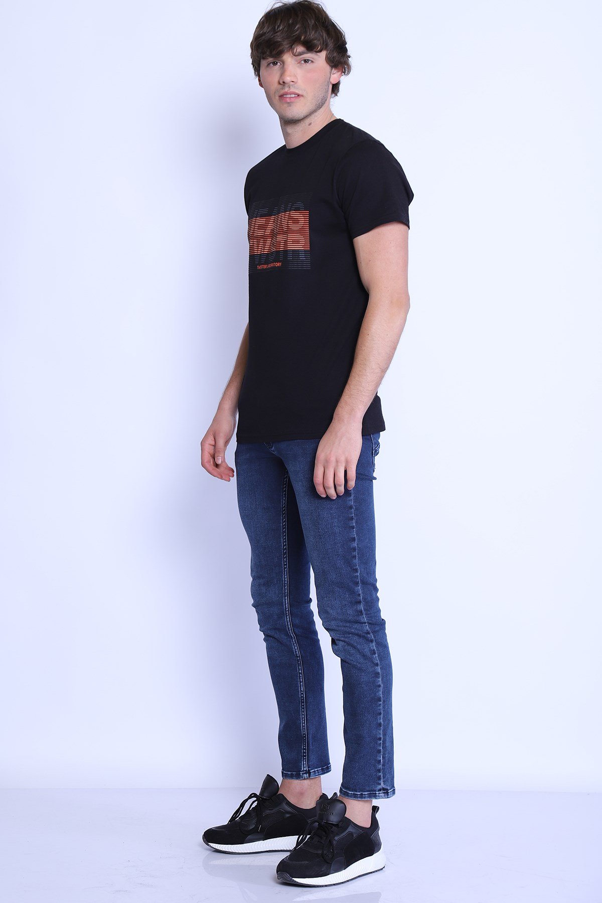 Erkek Slim Fit  Bisiklet Yaka Tshirt Ets 2092 SIYAHErkek Slim Fit  Bisiklet Yaka Tshirt Ets 2092 SIYAH