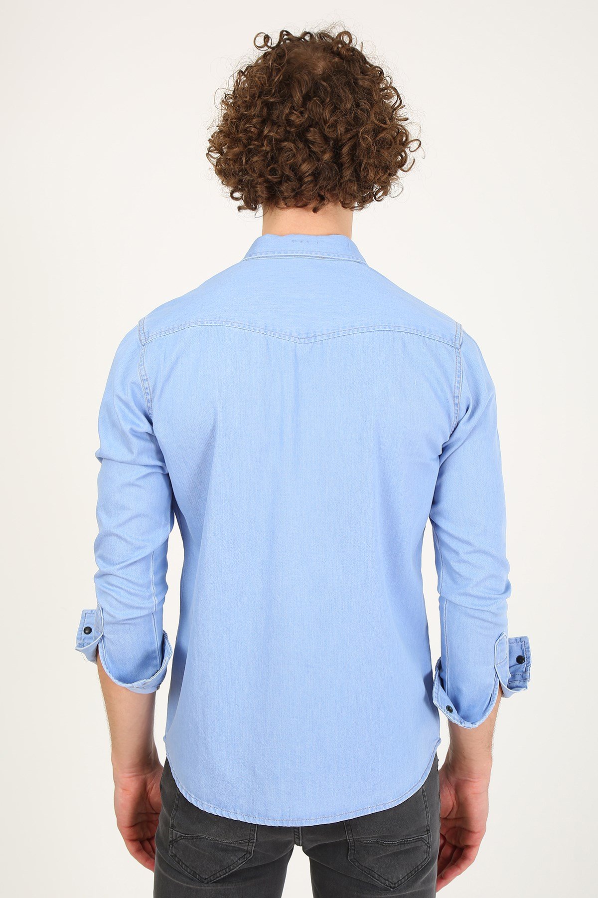 Erkek Slim Fit Gömlek Eg 1714-14 MAVIErkek Slim Fit Gömlek Eg 1714-14 MAVI