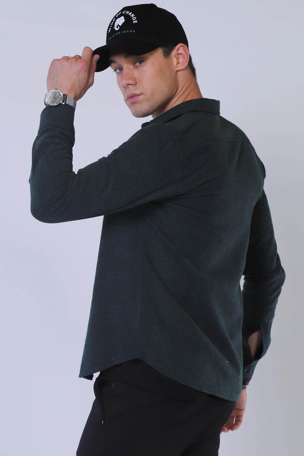 Erkek Slim Fit Gömlek Eg 1814 YESILErkek Slim Fit Gömlek Eg 1814 YESIL