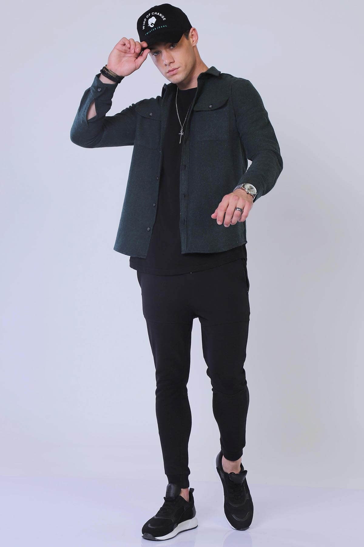 Erkek Slim Fit Gömlek Eg 1814 YESILErkek Slim Fit Gömlek Eg 1814 YESIL