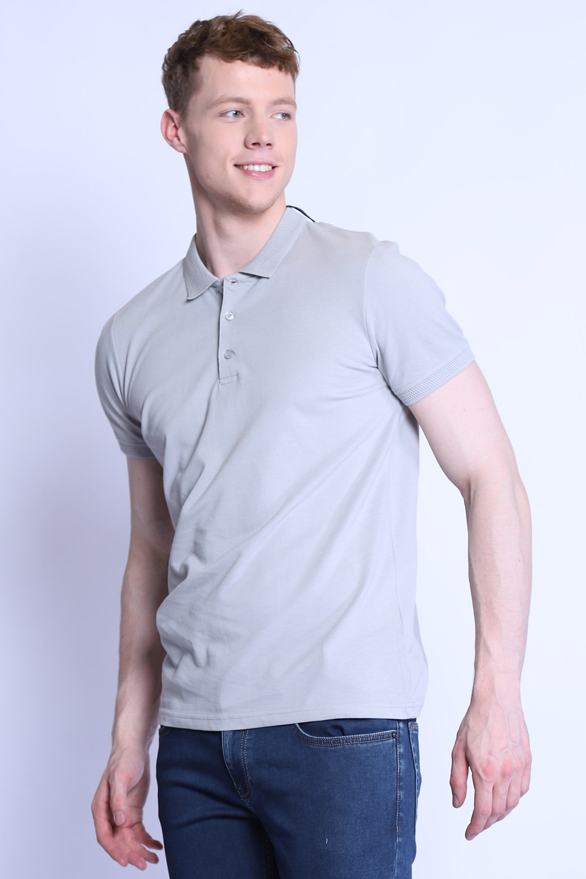 Erkek Slim Fit  Polo Yaka Tshirt Ets 1821 TAŞErkek Slim Fit  Polo Yaka Tshirt Ets 1821 TAŞ