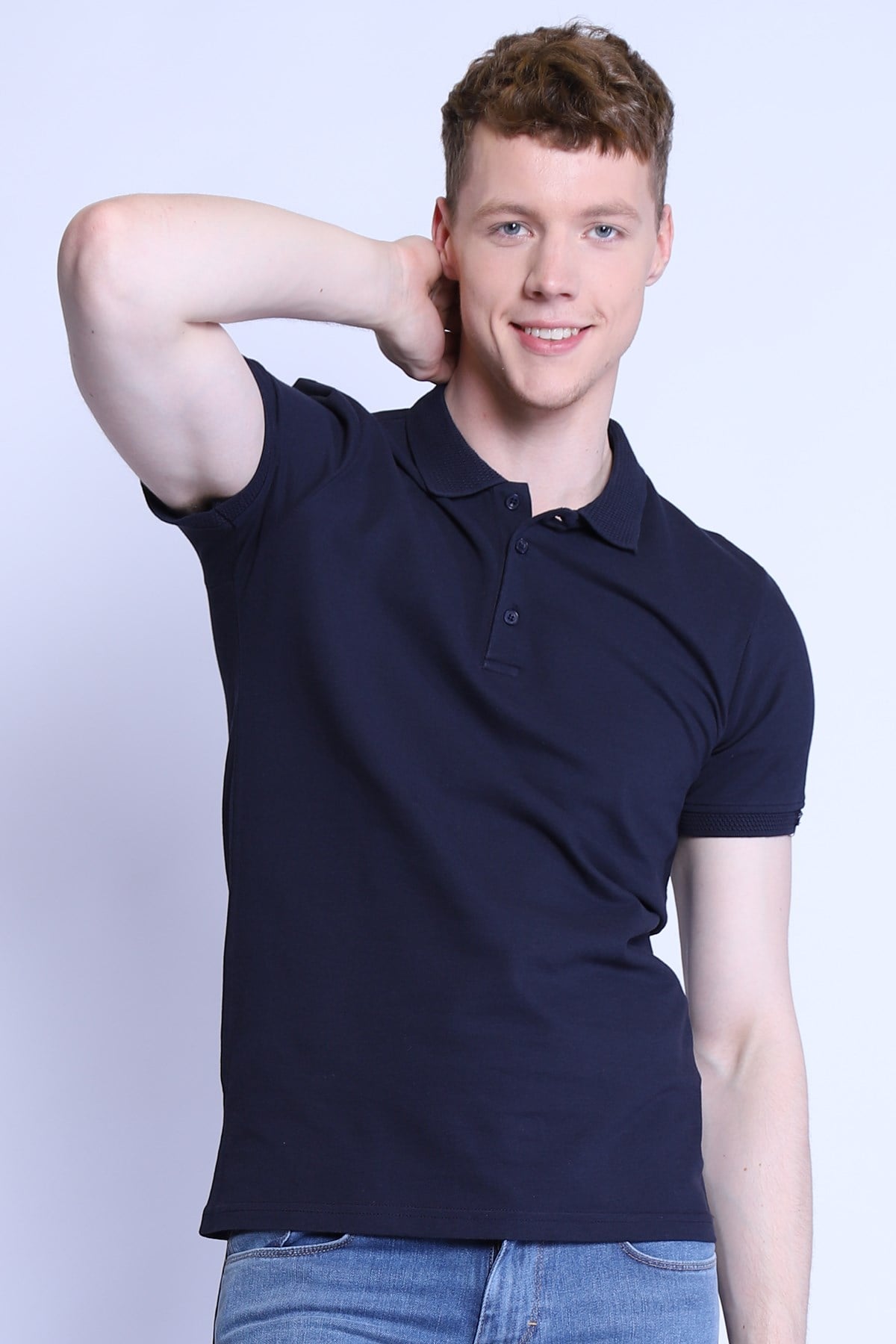 Erkek Slim Fit  Polo Yaka Tshirt Ets 1821 LACIVERTErkek Slim Fit  Polo Yaka Tshirt Ets 1821 LACIVERT
