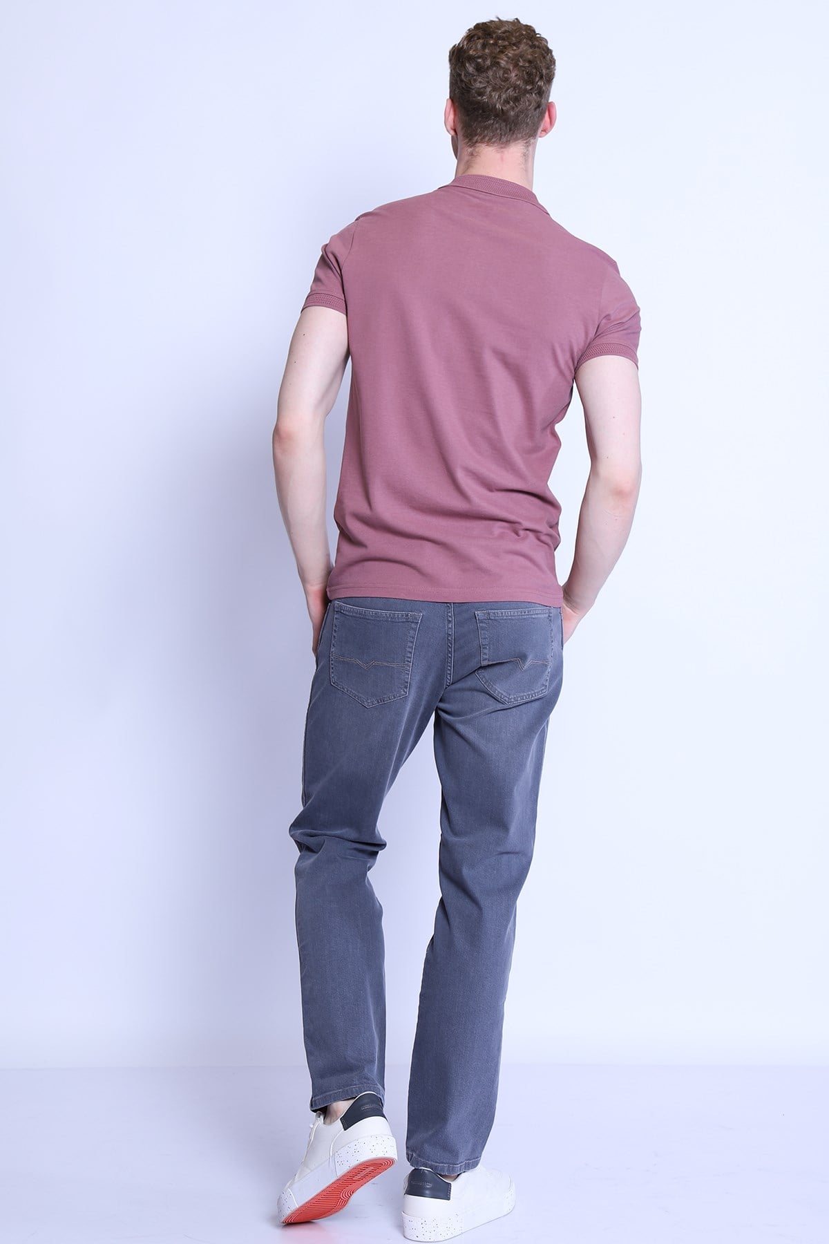 Erkek Slim Fit  Polo Yaka Tshirt Ets 1821 GÜL KURUSUErkek Slim Fit  Polo Yaka Tshirt Ets 1821 GÜL KURUSU