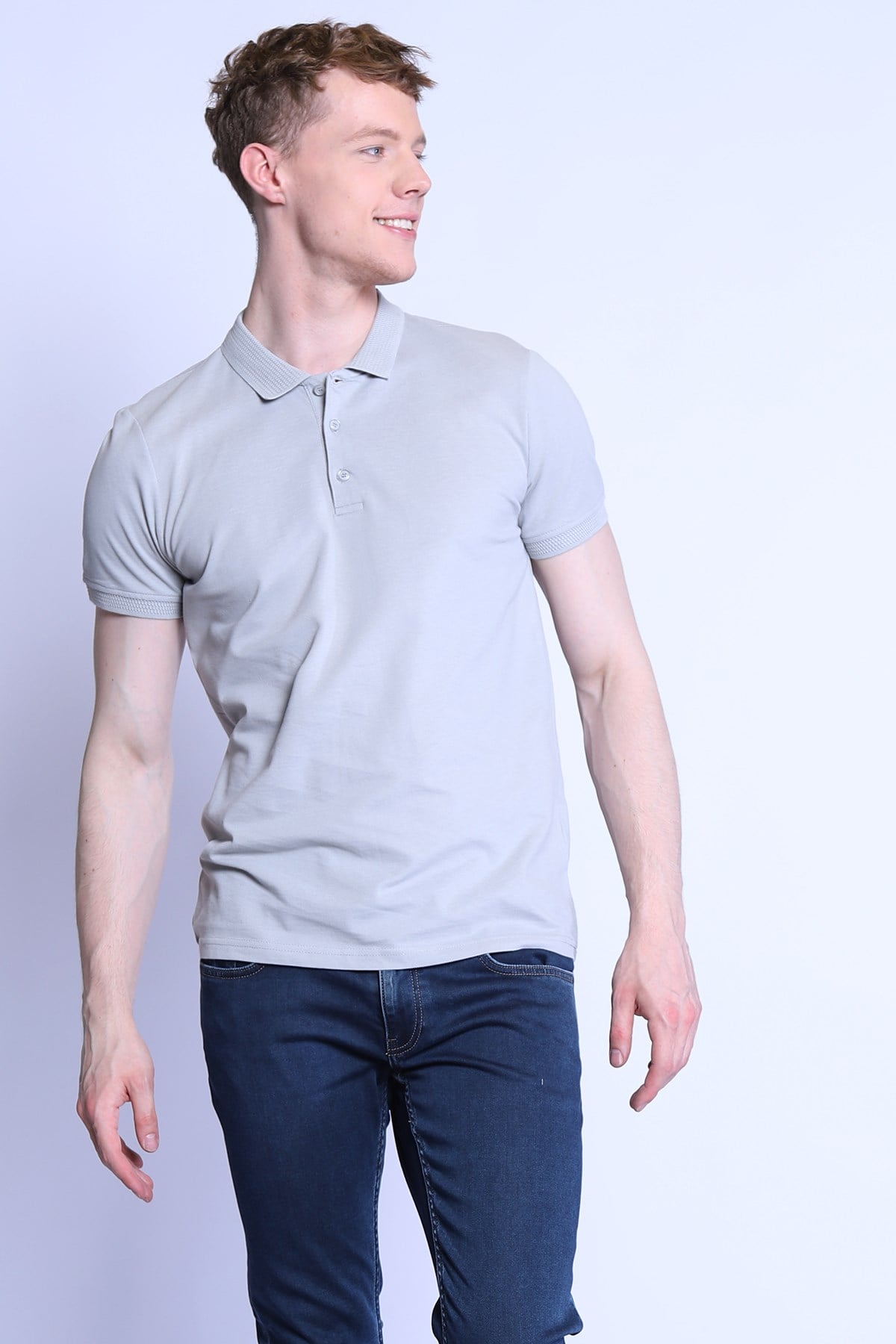 Erkek Slim Fit  Polo Yaka Tshirt Ets 1821 TAŞErkek Slim Fit  Polo Yaka Tshirt Ets 1821 TAŞ
