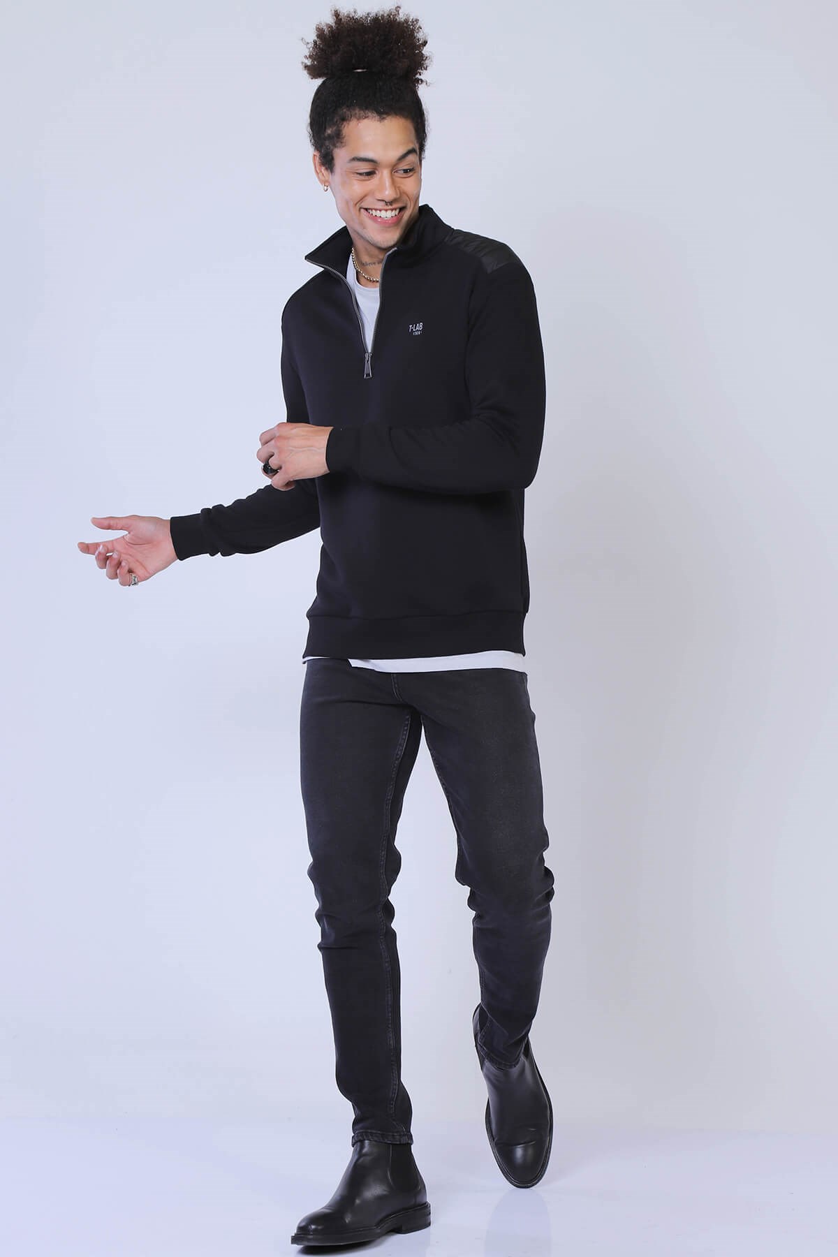 Erkek Slim Fit Sweatshirt Esw 1788 SIYAHErkek Slim Fit Sweatshirt Esw 1788 SIYAH