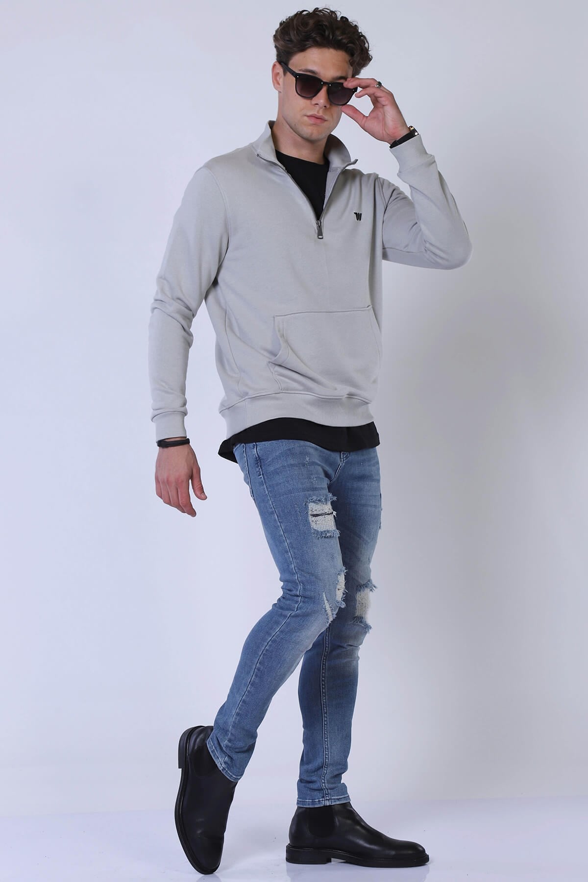 Erkek Slim Fit Sweatshirt Esw 1787 TAŞErkek Slim Fit Sweatshirt Esw 1787 TAŞ