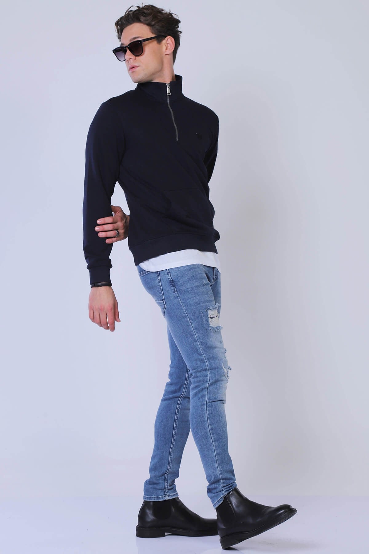 Erkek Slim Fit Sweatshirt Esw 1787 LACIVERTErkek Slim Fit Sweatshirt Esw 1787 LACIVERT