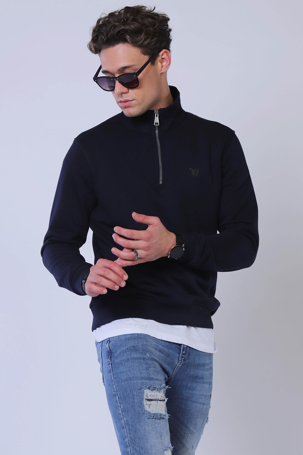 Erkek Slim Fit Sweatshirt Esw 1787 LACIVERTErkek Slim Fit Sweatshirt Esw 1787 LACIVERT