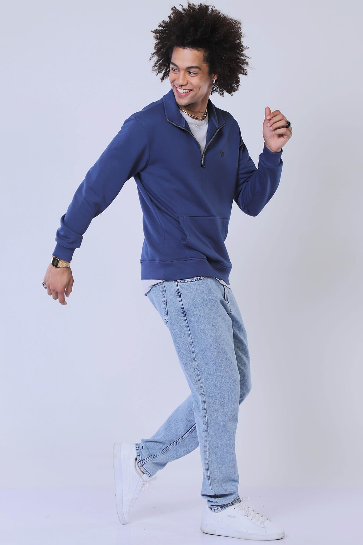 Erkek Slim Fit Sweatshirt Esw 1787 ROYALErkek Slim Fit Sweatshirt Esw 1787 ROYAL