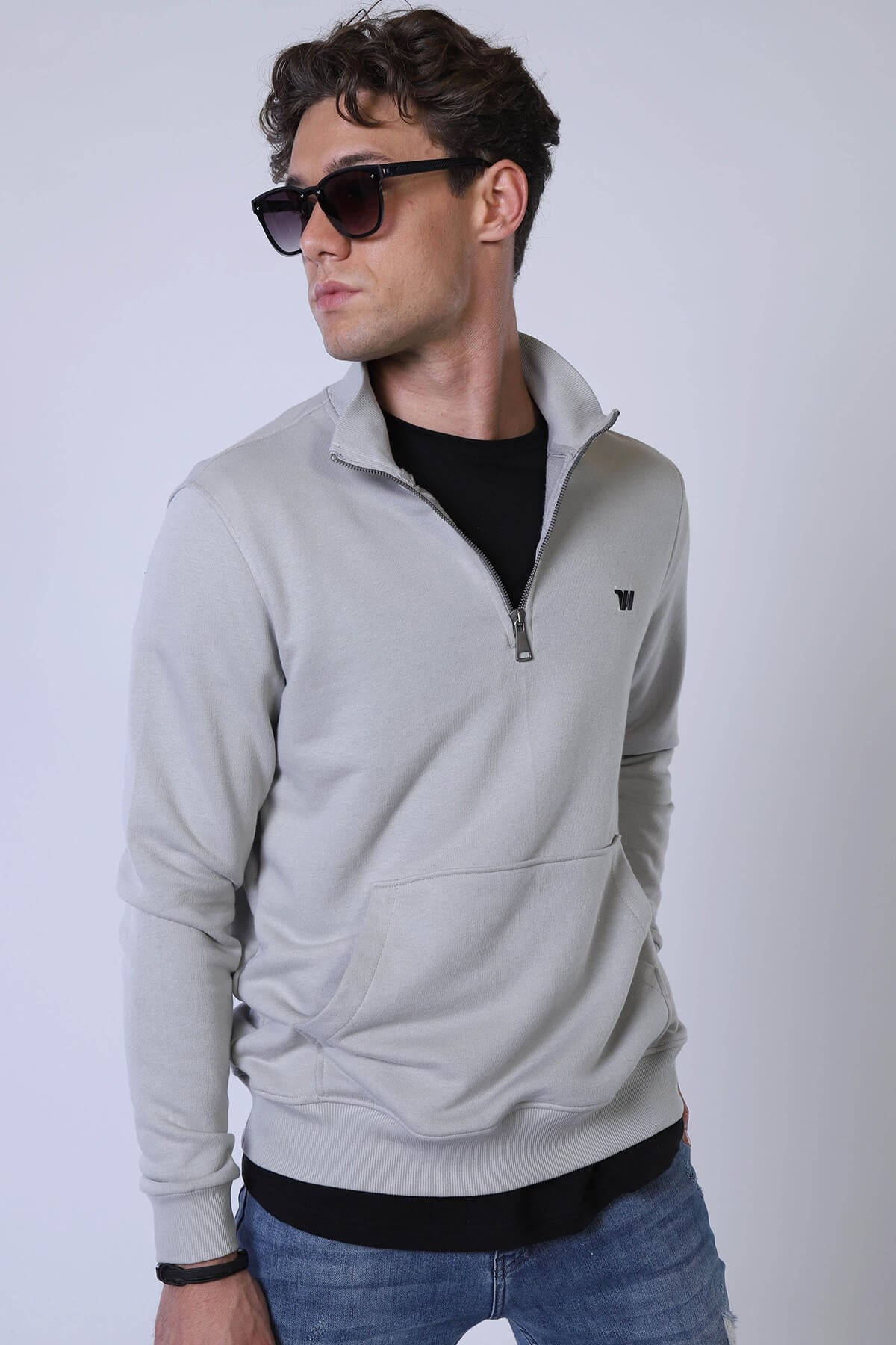 Erkek Slim Fit Sweatshirt Esw 1787 TAŞErkek Slim Fit Sweatshirt Esw 1787 TAŞ