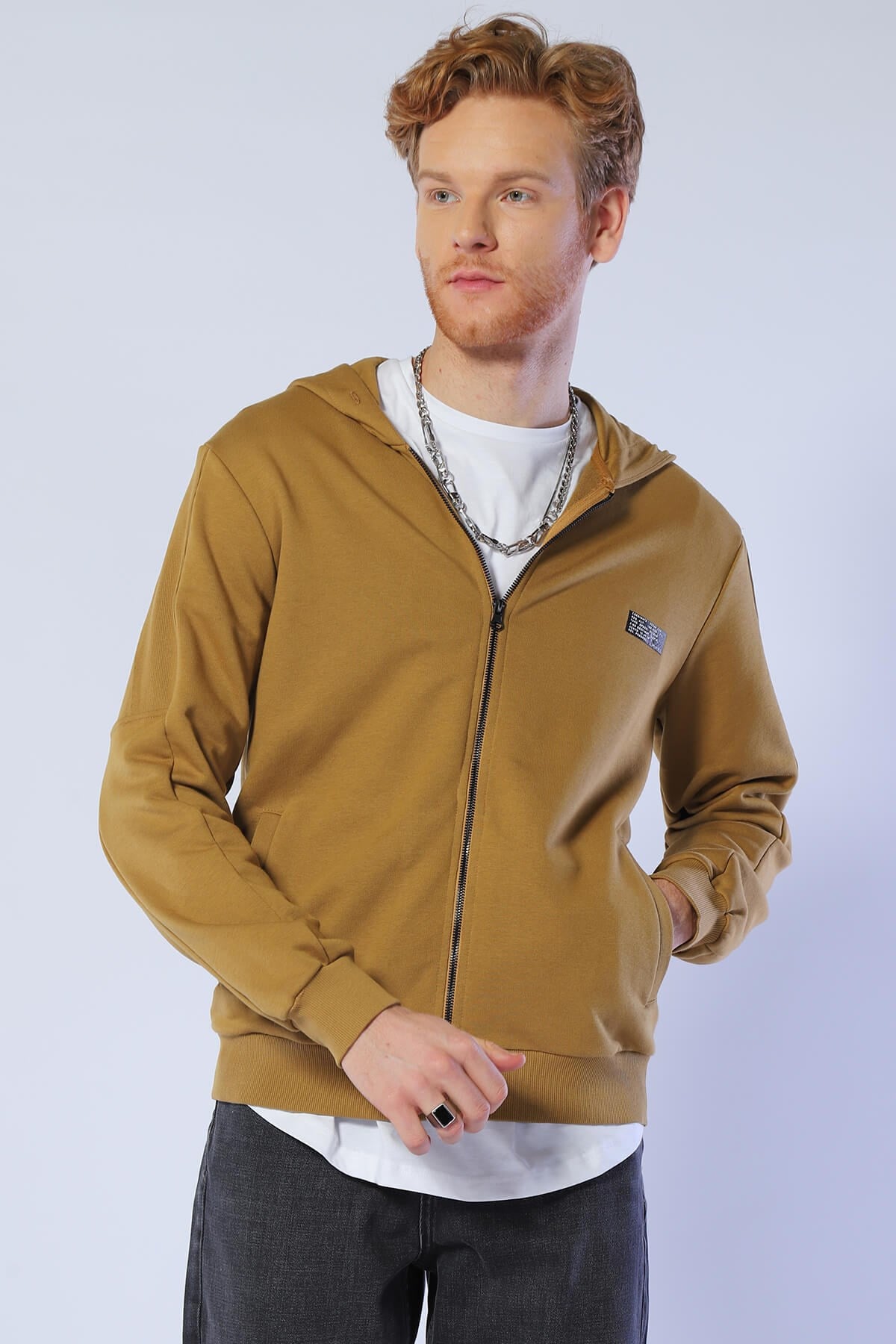 Erkek Slim Fit Sweatshirt Esw 1784 TÜTÜNErkek Slim Fit Sweatshirt Esw 1784 TÜTÜN