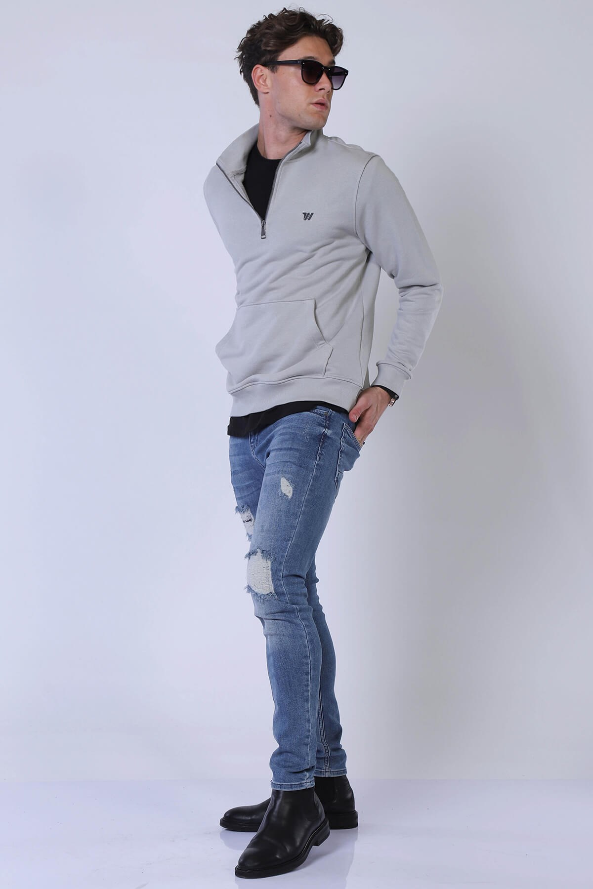 Erkek Slim Fit Sweatshirt Esw 1787 TAŞErkek Slim Fit Sweatshirt Esw 1787 TAŞ
