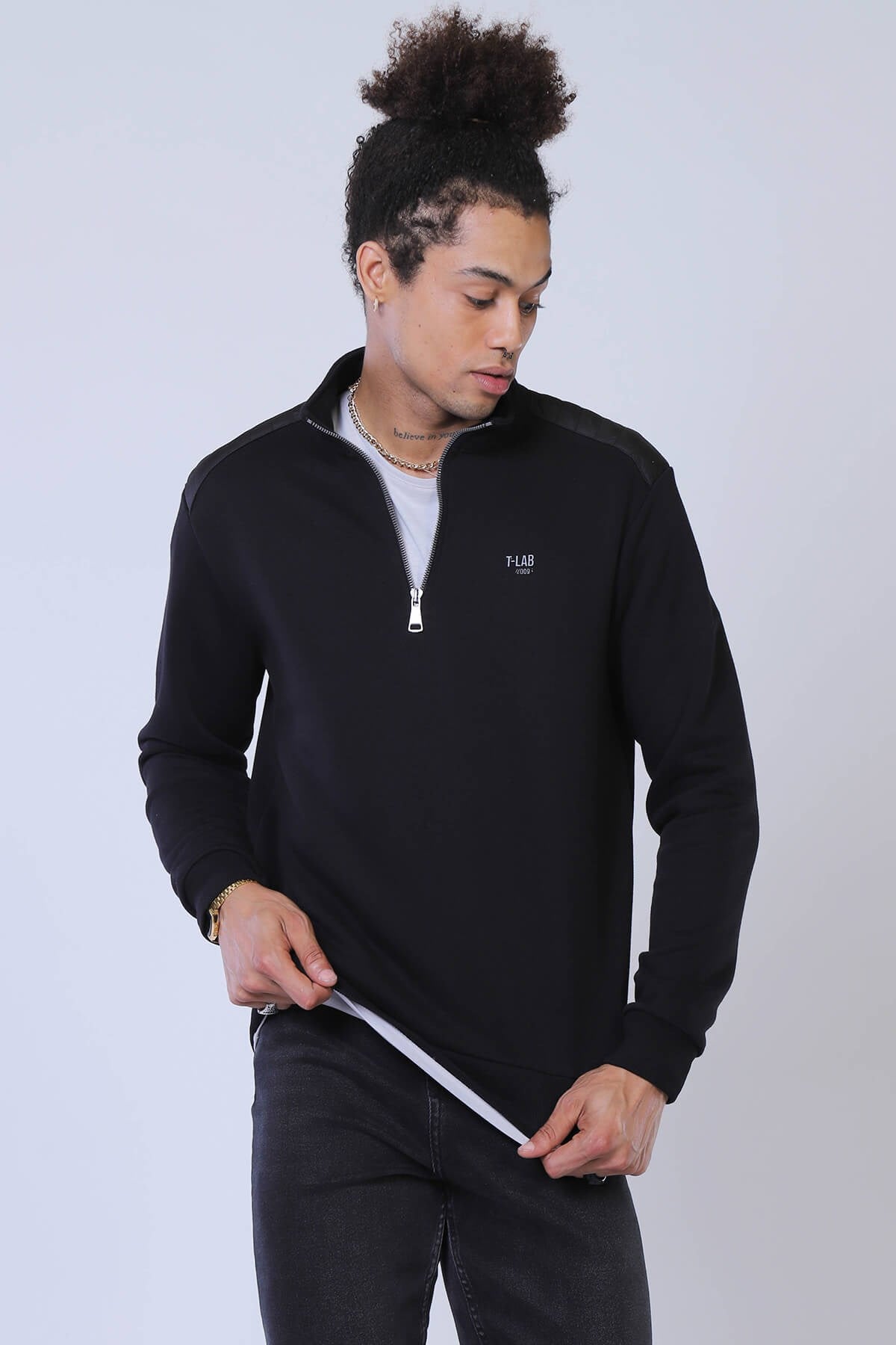 Erkek Slim Fit Sweatshirt Esw 1788 SIYAHErkek Slim Fit Sweatshirt Esw 1788 SIYAH