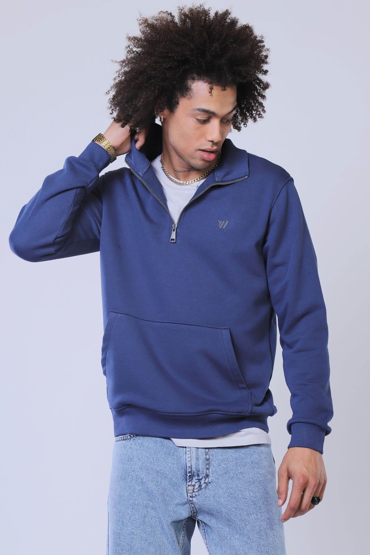 Erkek Slim Fit Sweatshirt Esw 1787 ROYALErkek Slim Fit Sweatshirt Esw 1787 ROYAL